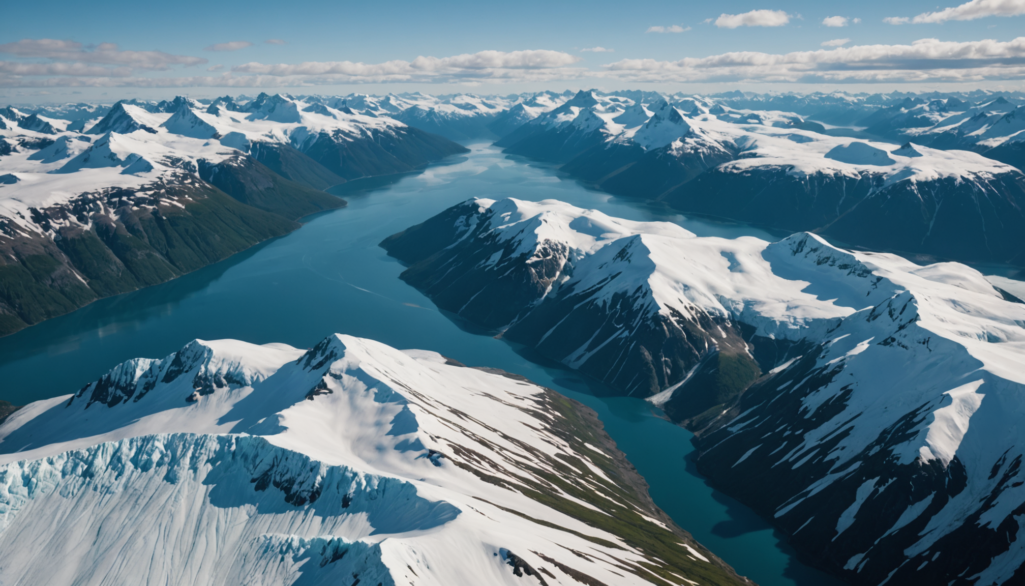 Aerial view of Prince William Sound