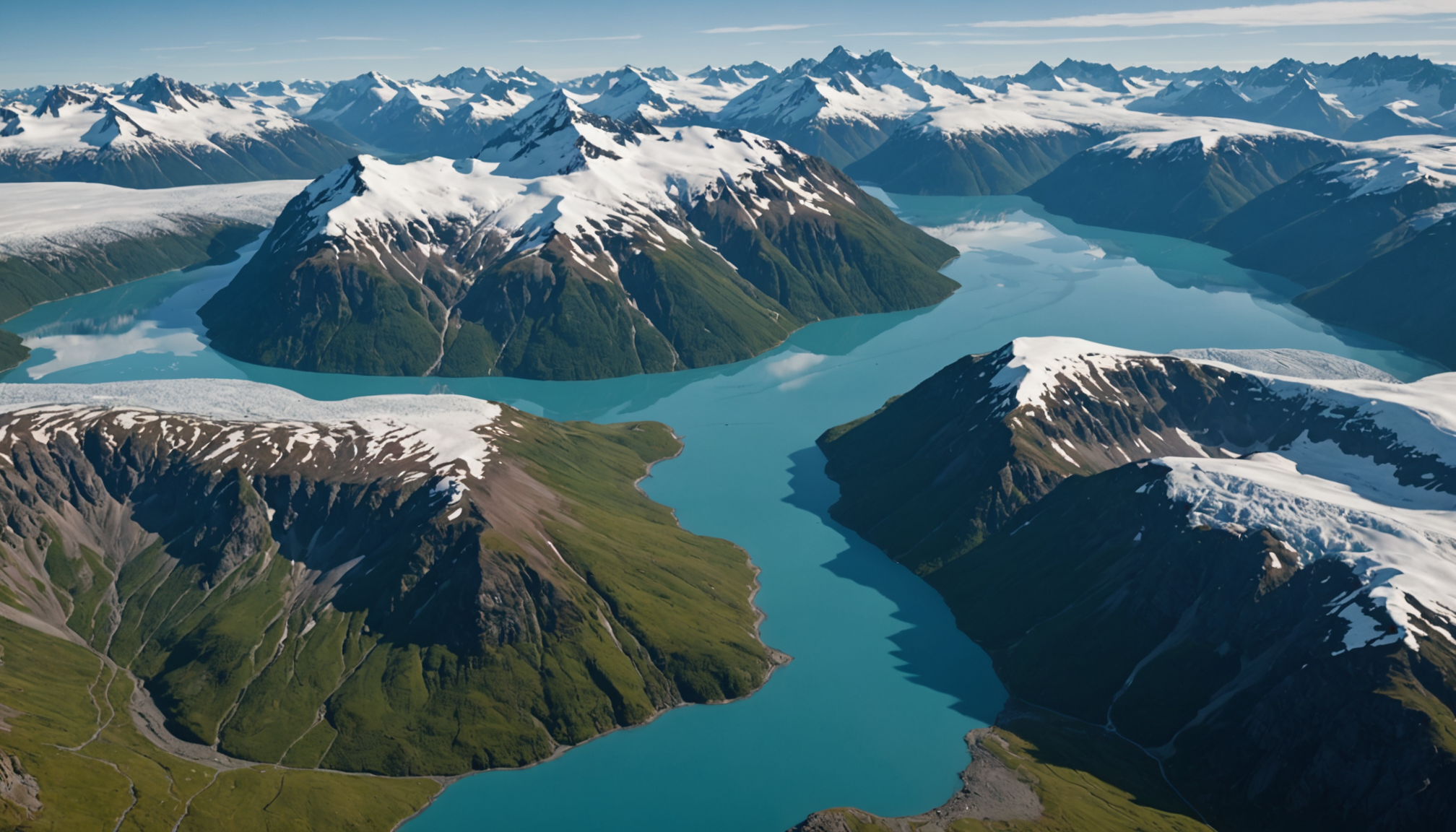 Aerial view of Prince William Sound