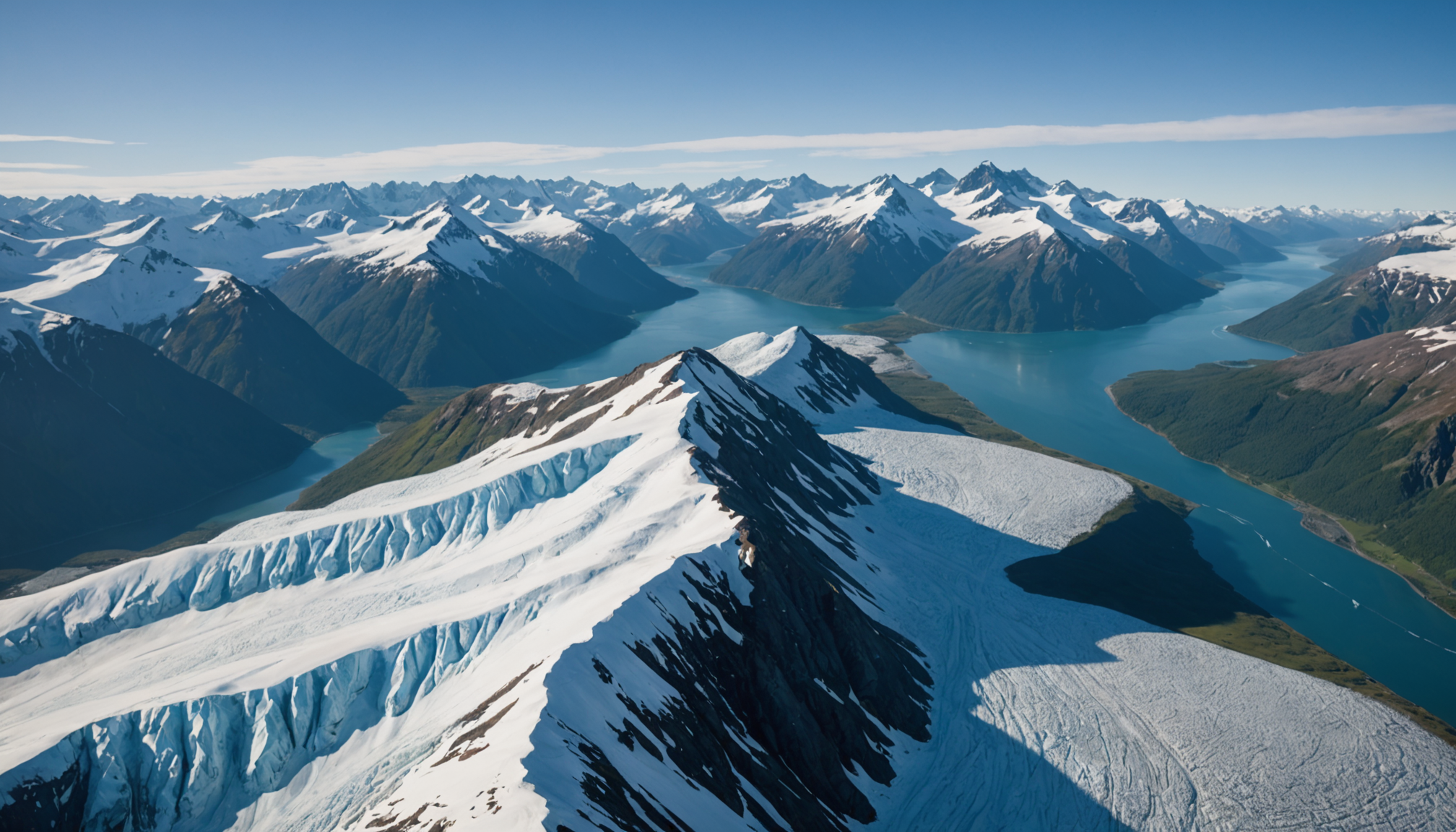 Aerial view of the Chugach Mountains