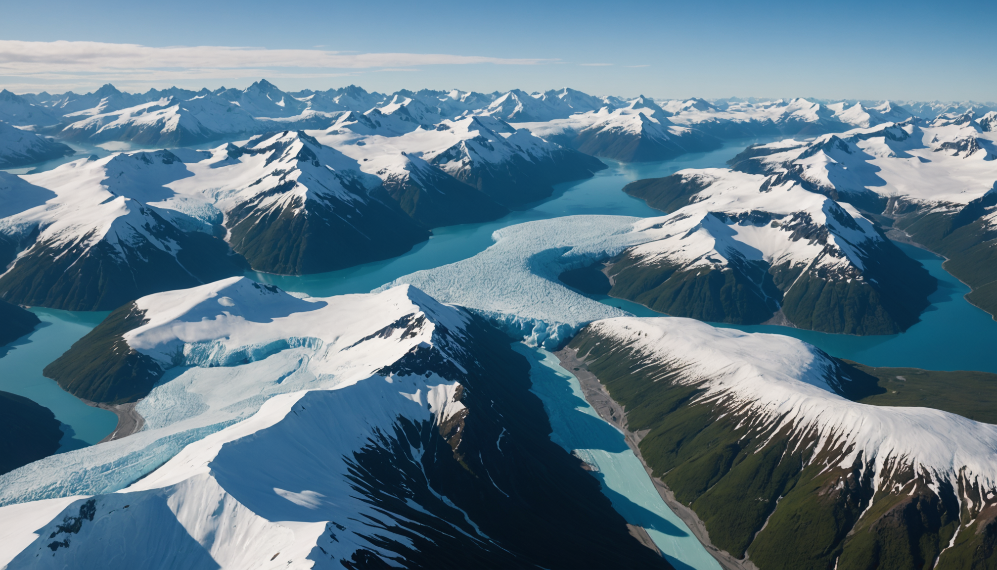 Aerial view of Prince William Sound