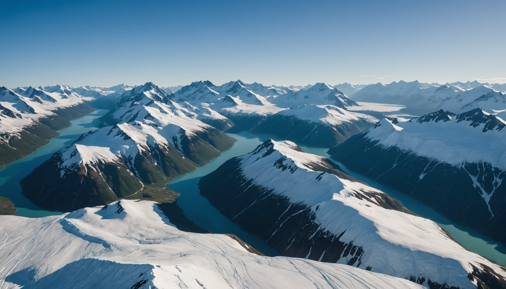 Aerial view of Prince William Sound