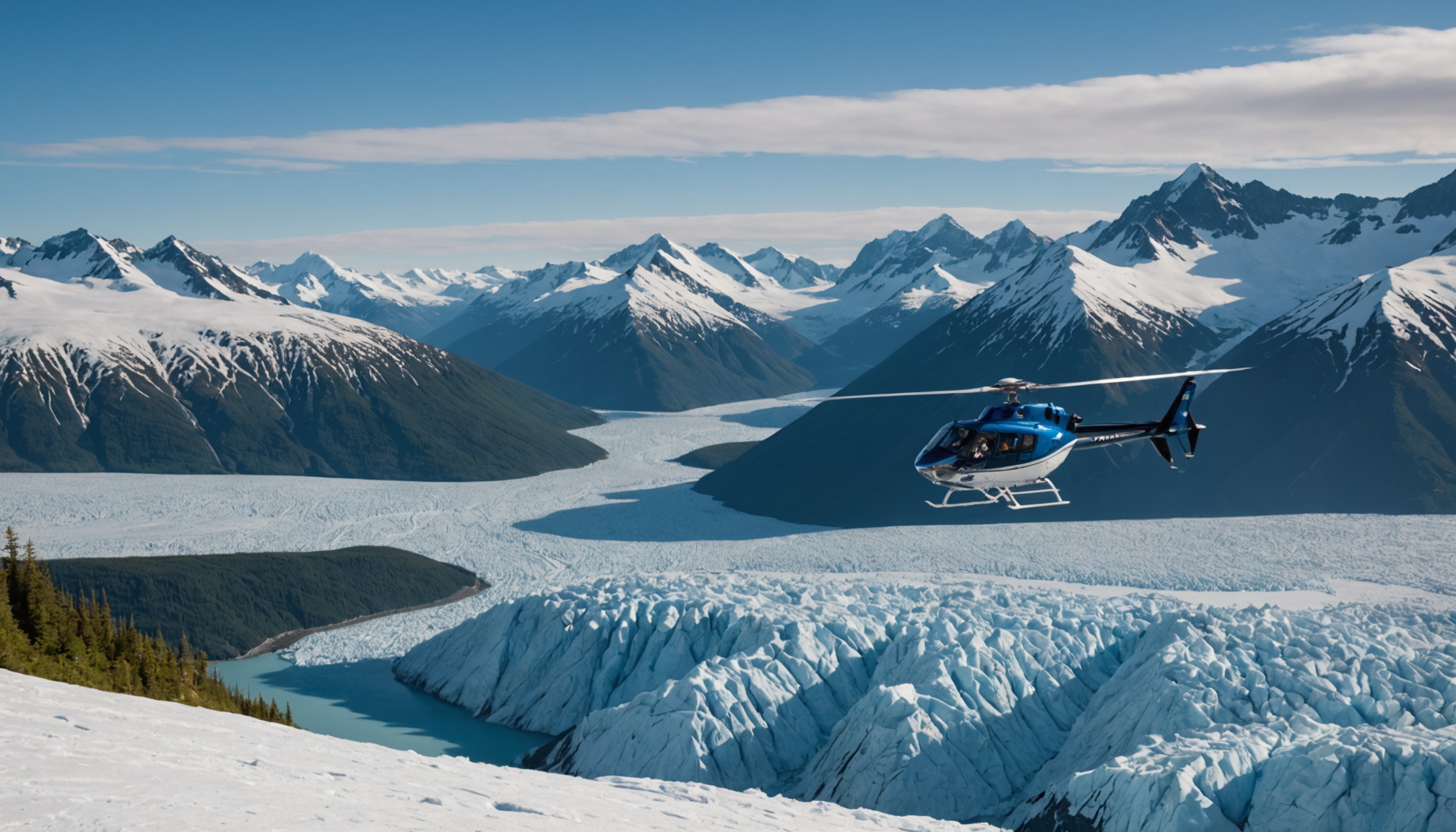 Helicopter over Matanuska Valley