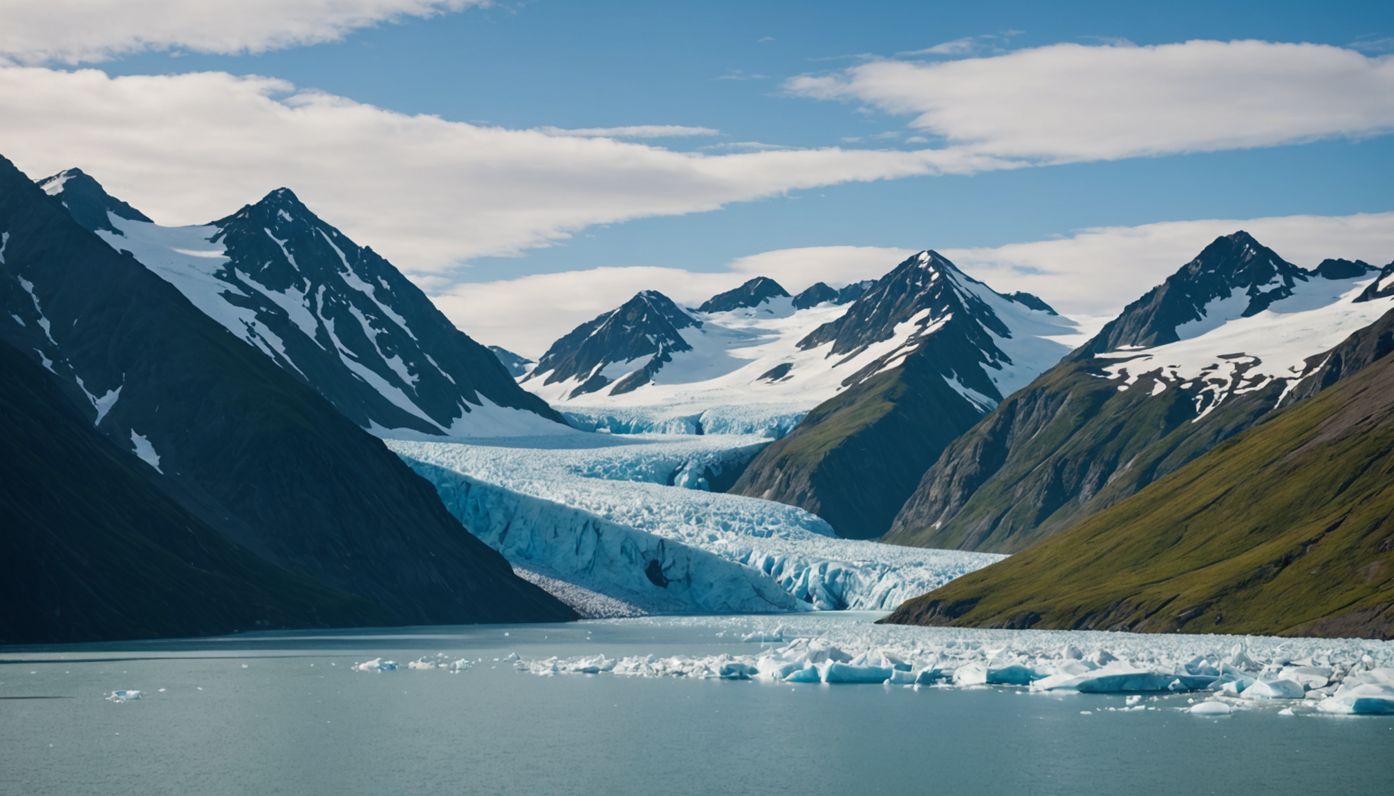 A breathtaking view of Prince William Sound from a helicopter