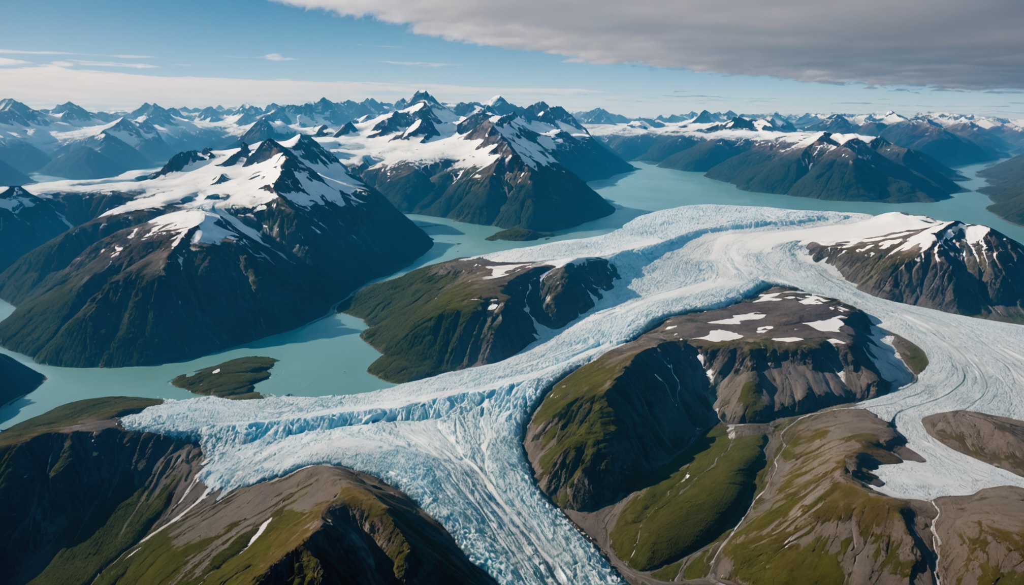 Aerial view of Prince William Sound