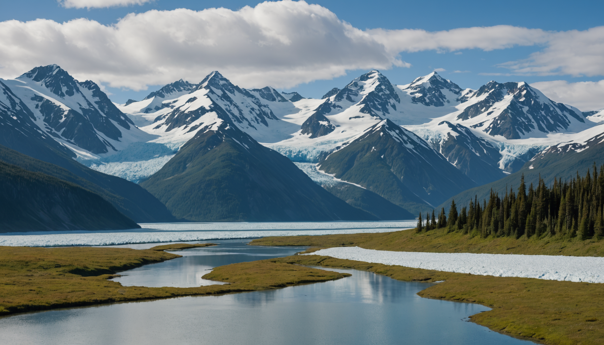 Scenic view of Talkeetna from above