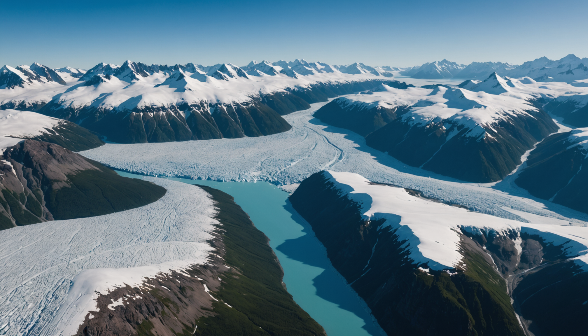 Aerial view of Prince William Sound