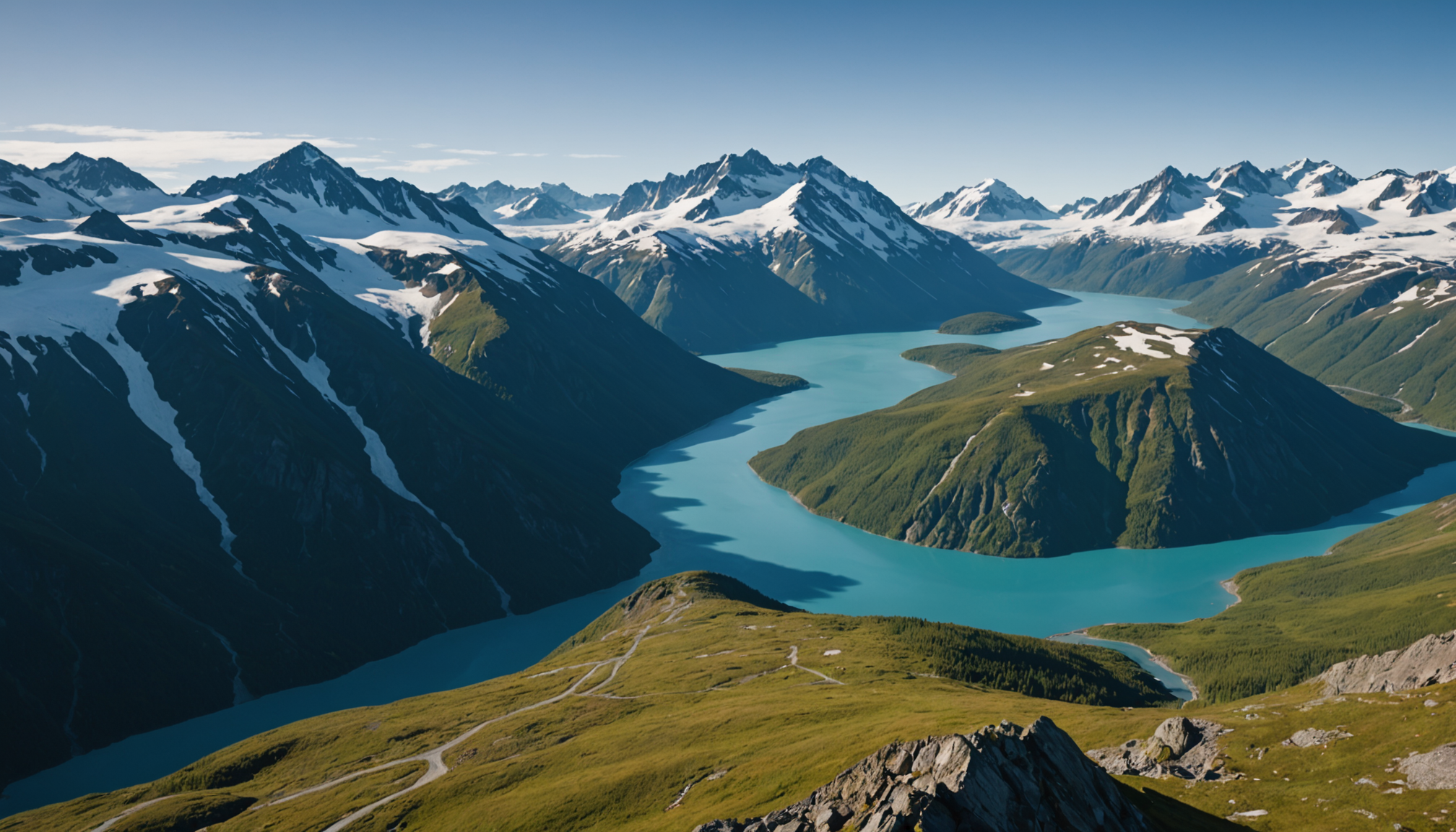 Scenic view of the Chugach Mountains