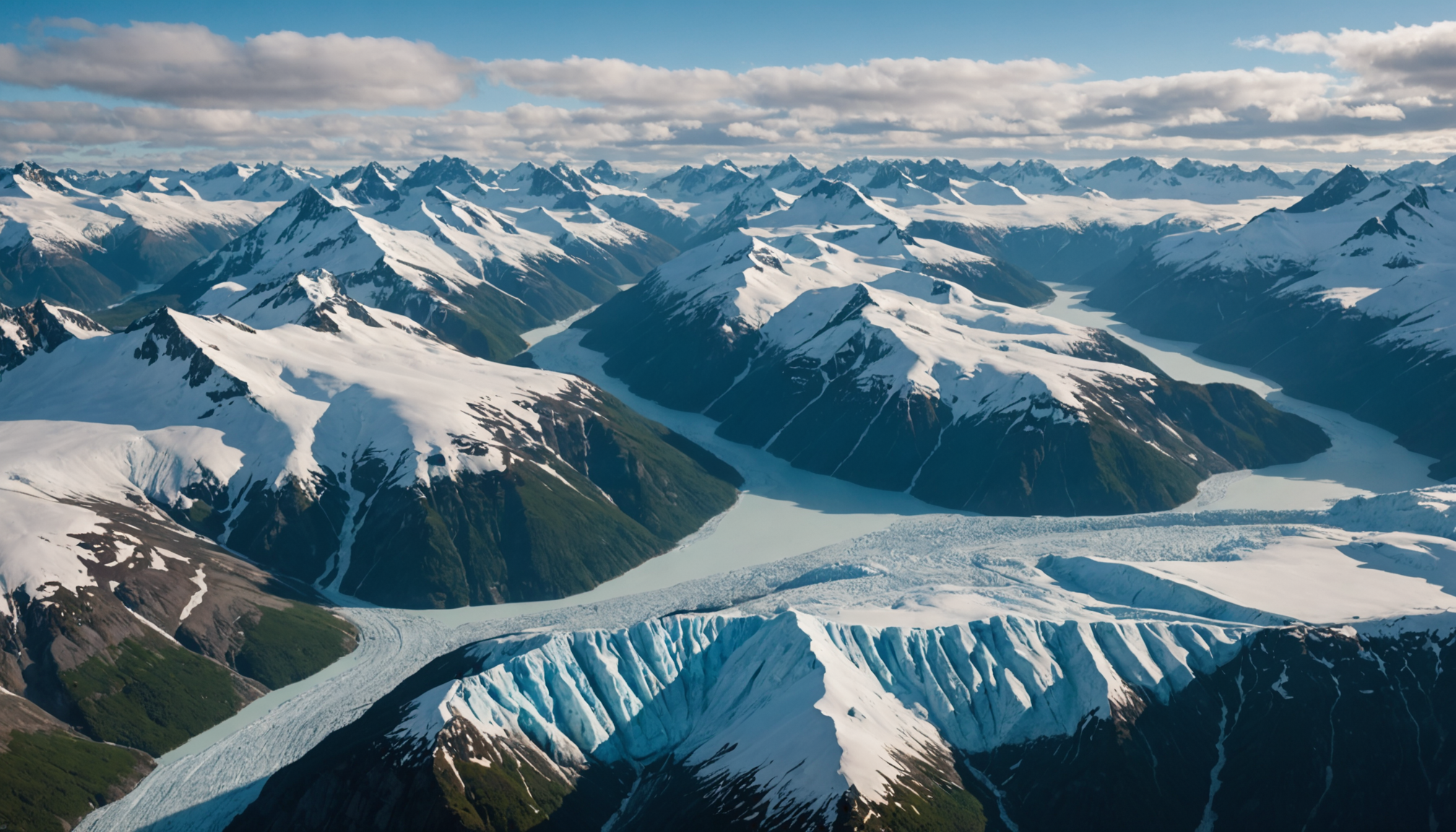 Aerial view of Prince William Sound