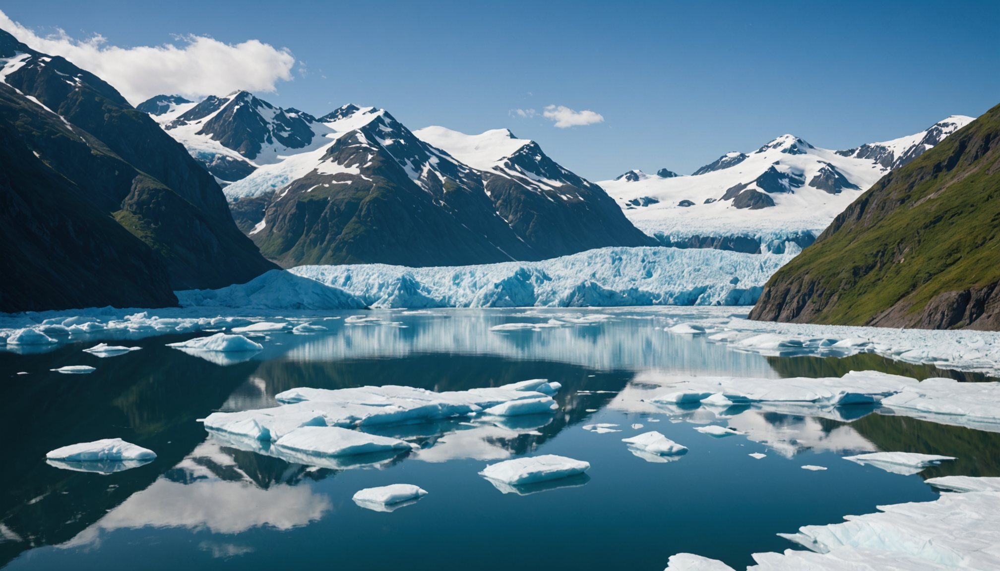 Small ship navigating Prince William Sound