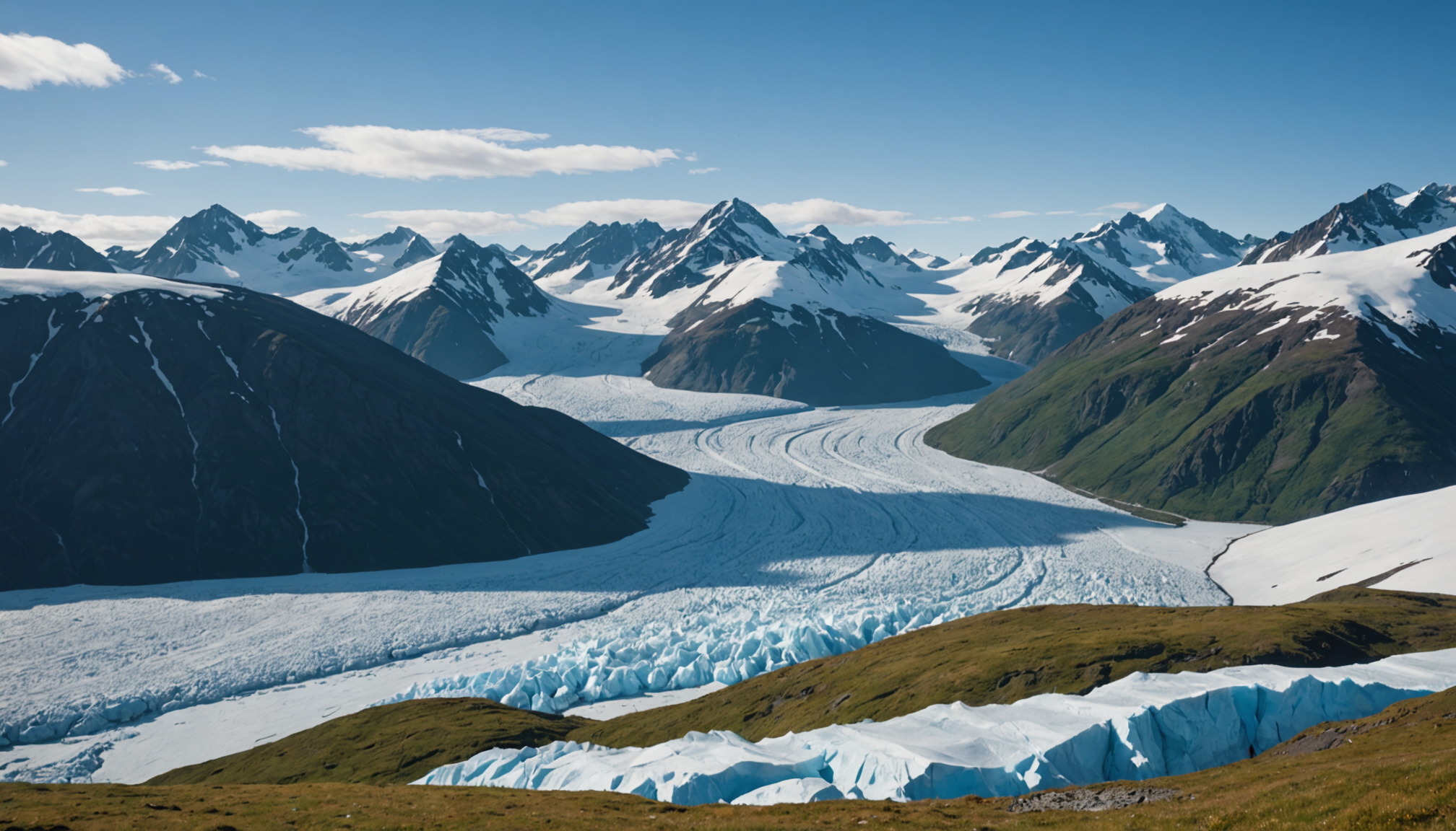 Snow-covered peaks of the Chugach Range