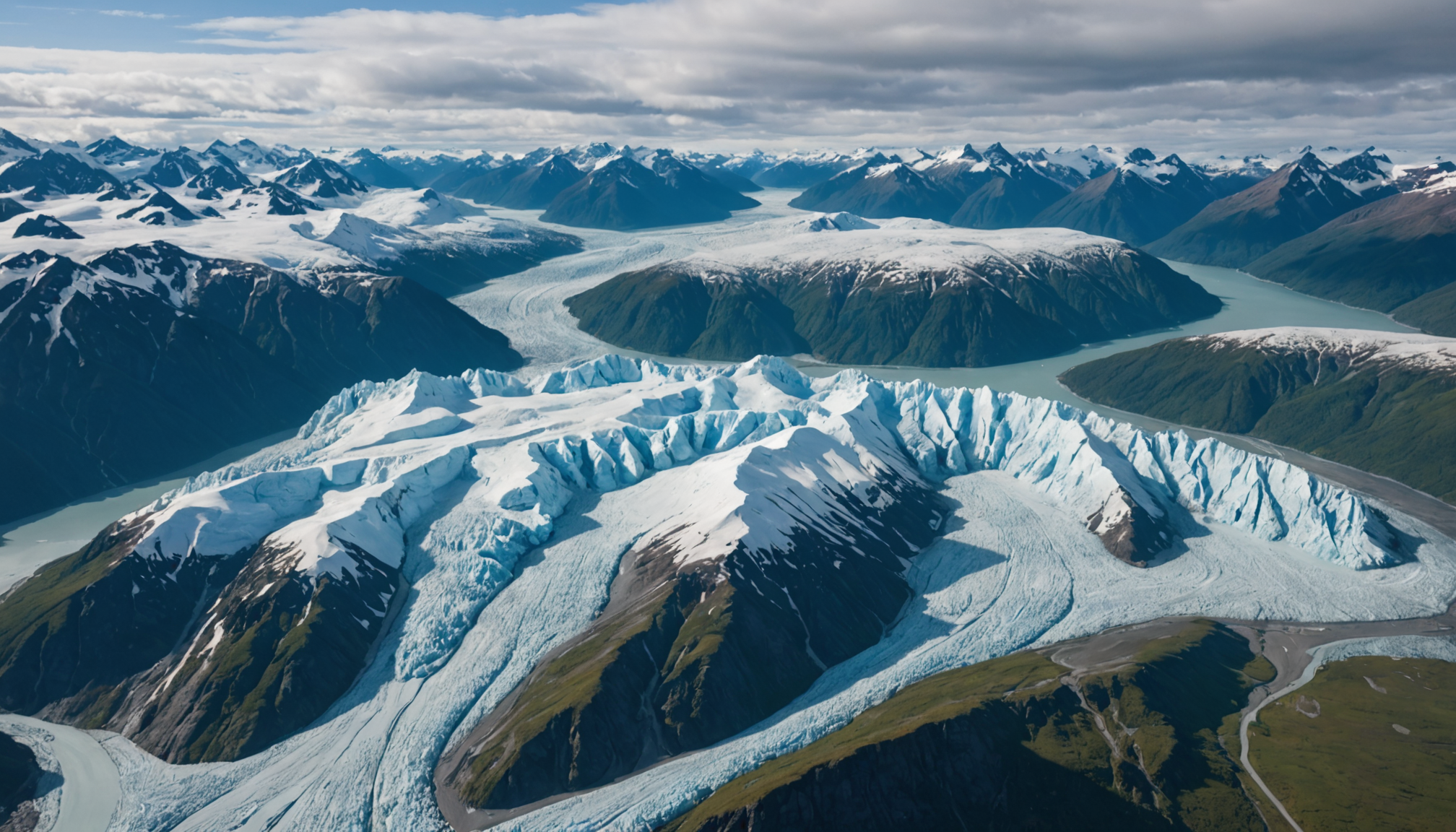 Aerial view of Knik Glacier