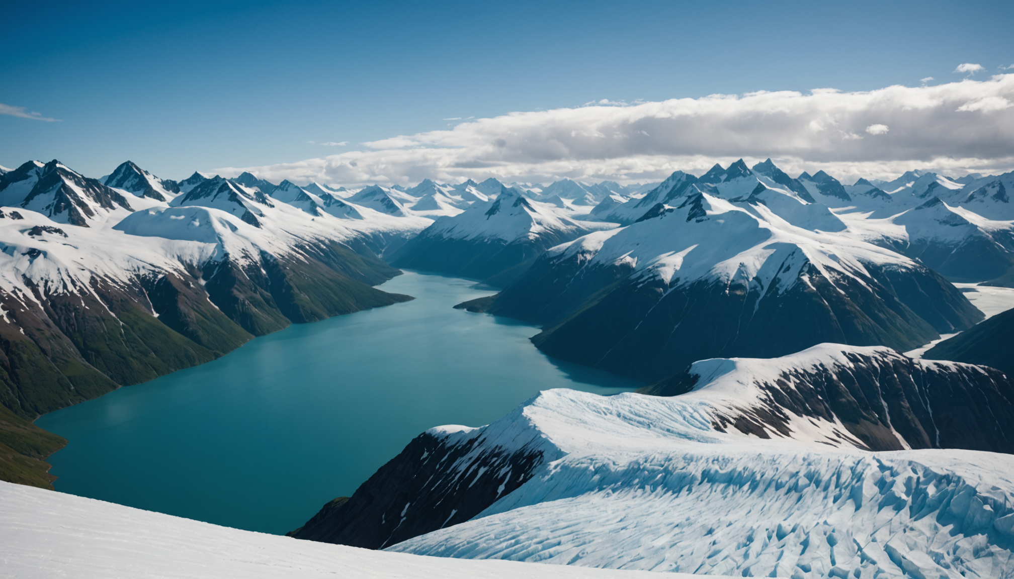 Snow-capped peaks of the Chugach Mountains