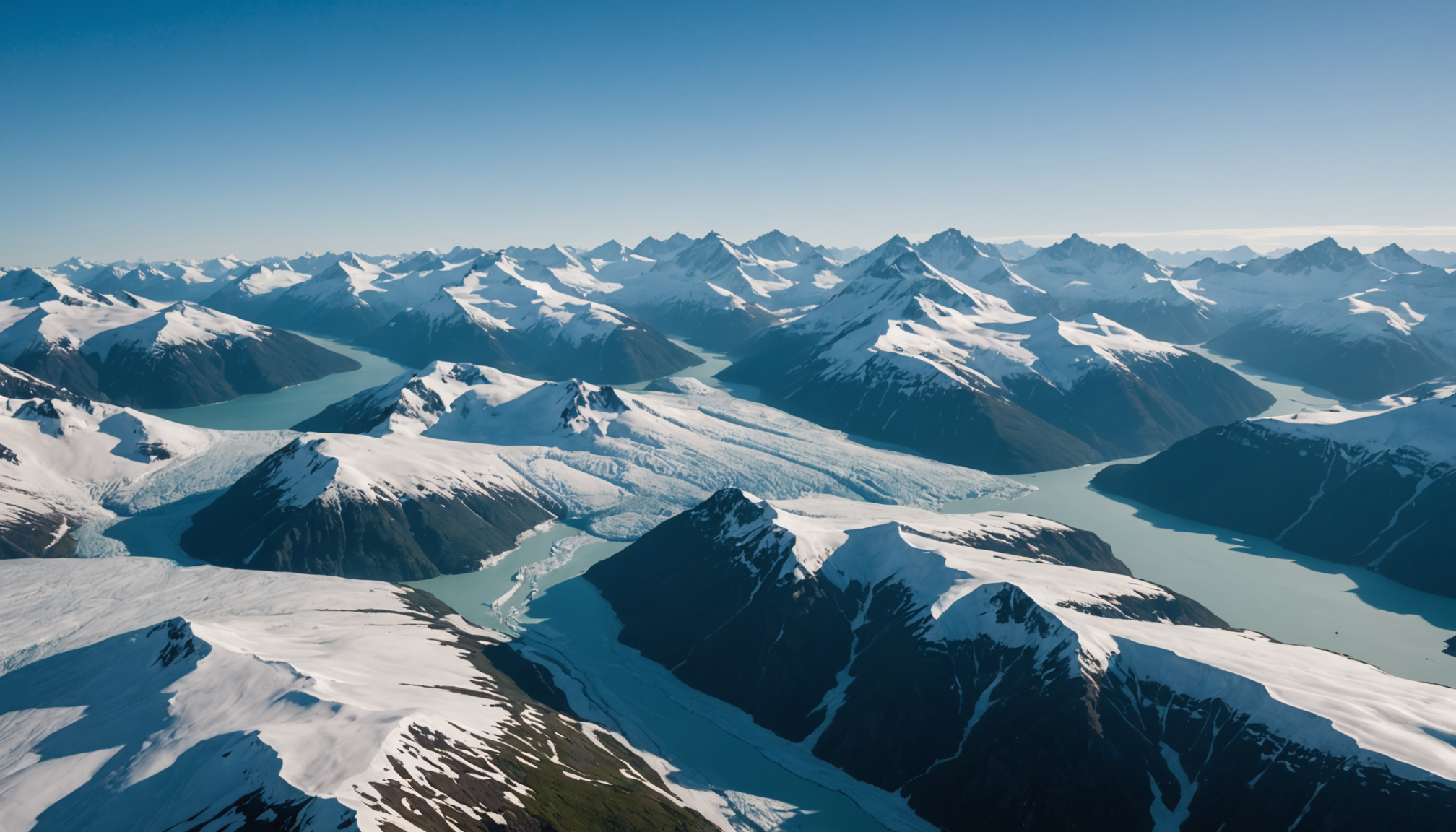 Aerial view of Prince William Sound