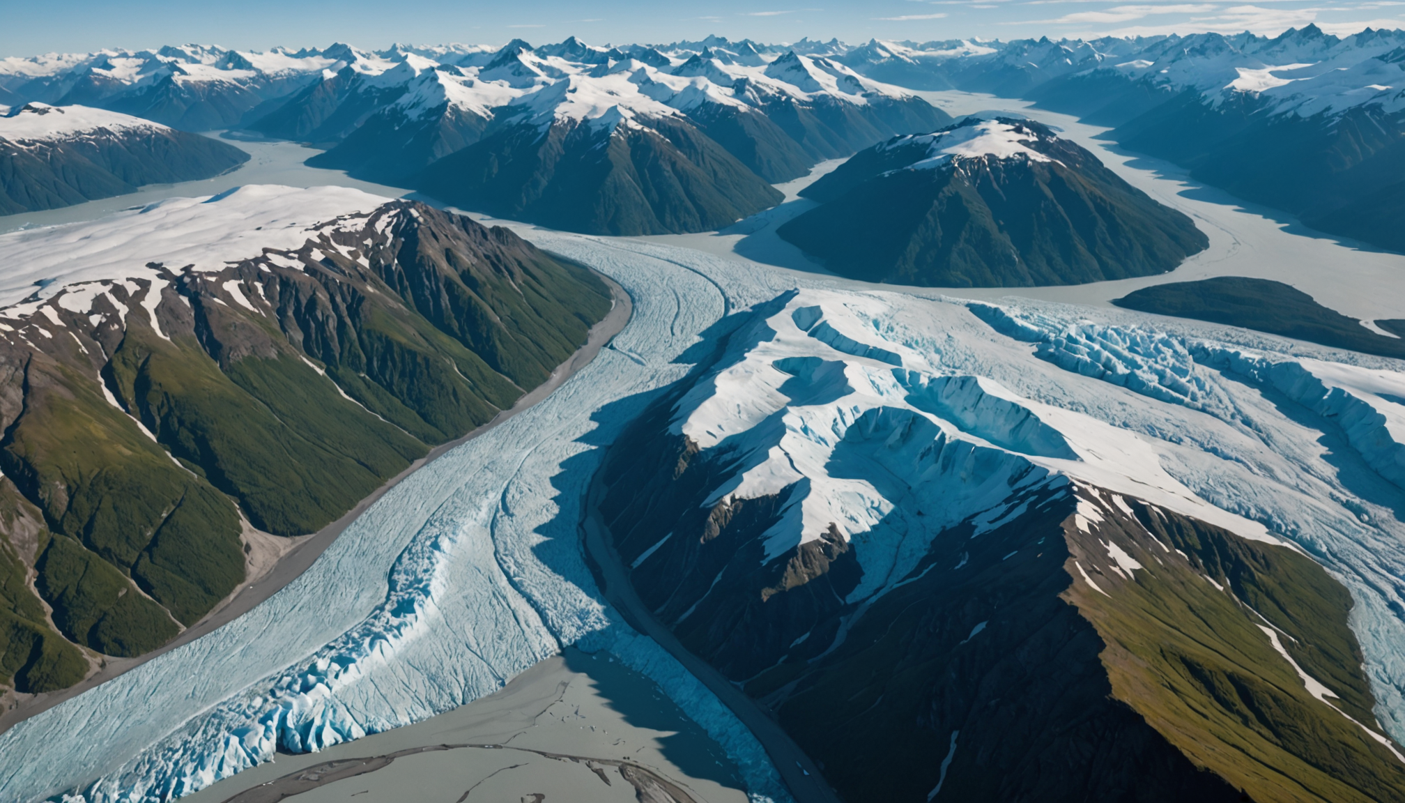 Aerial view of Knik Glacier