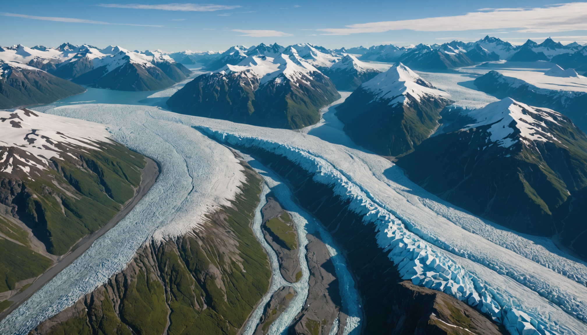 Aerial view of Knik Glacier