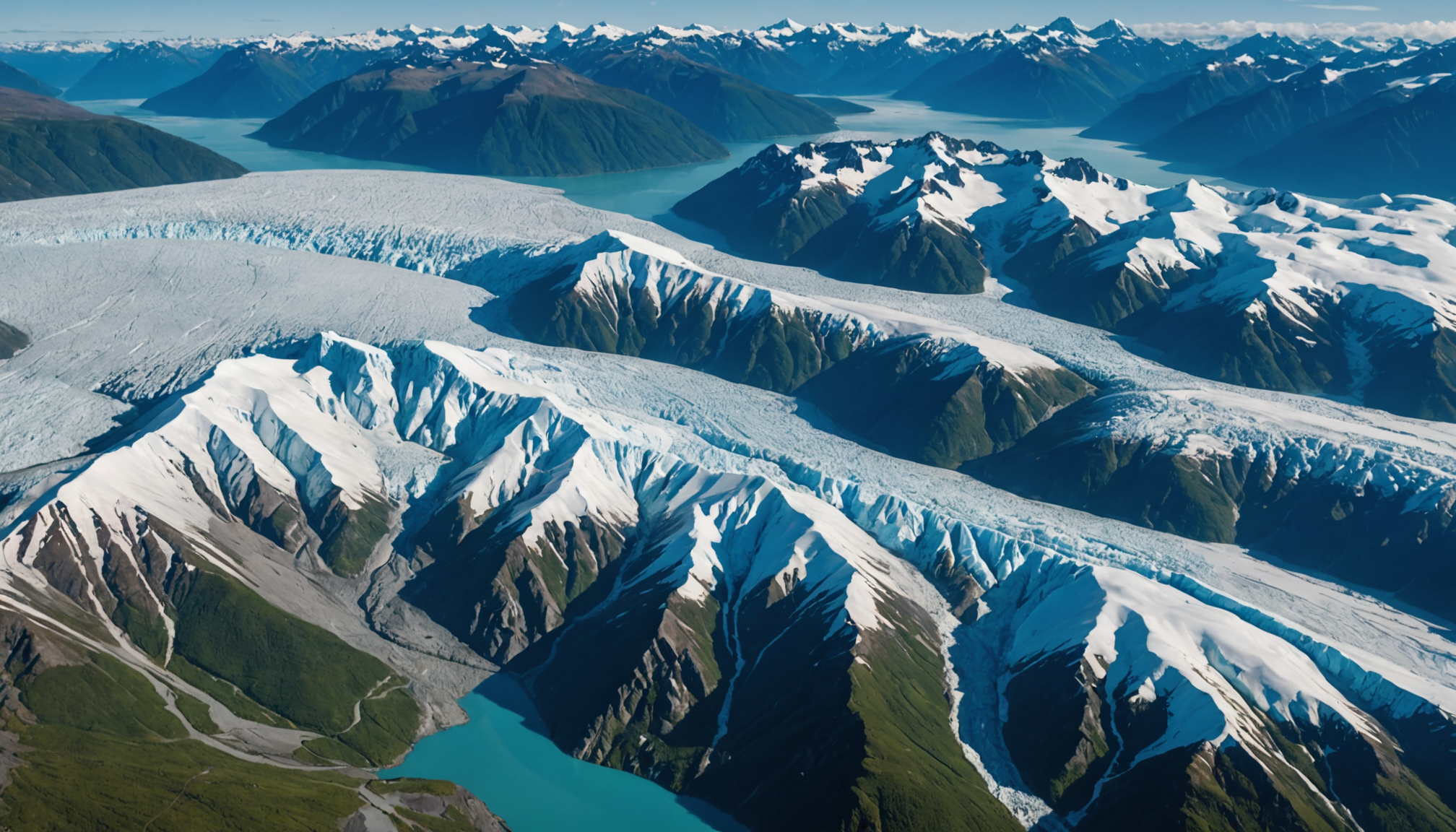 Aerial view of Knik Glacier