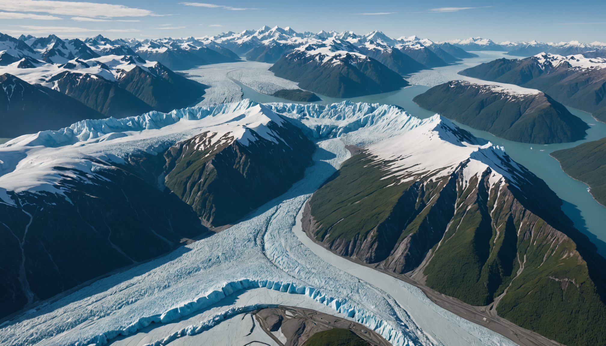 Aerial view of Knik Glacier