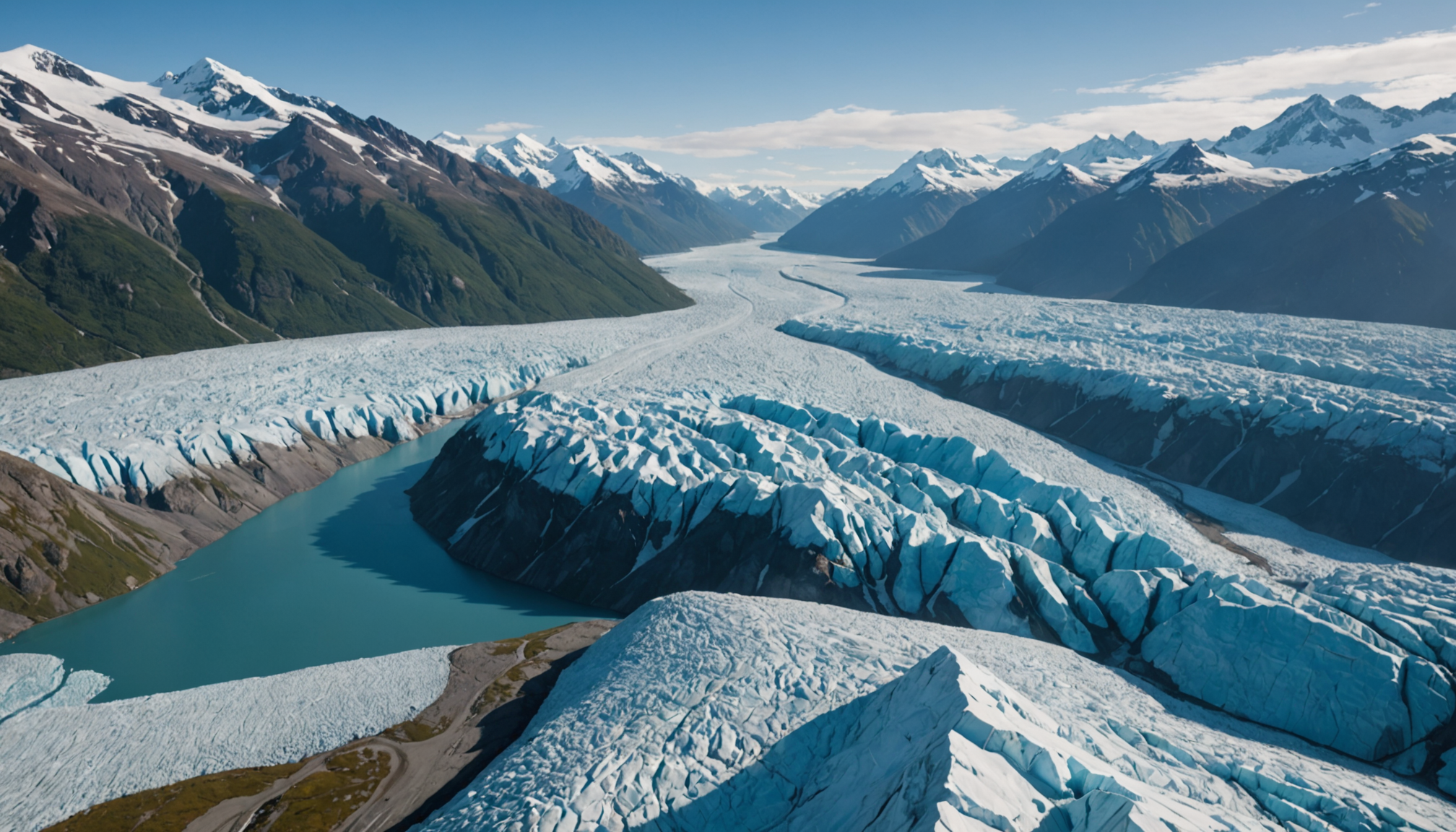 View of Knik Glacier from the helicopter