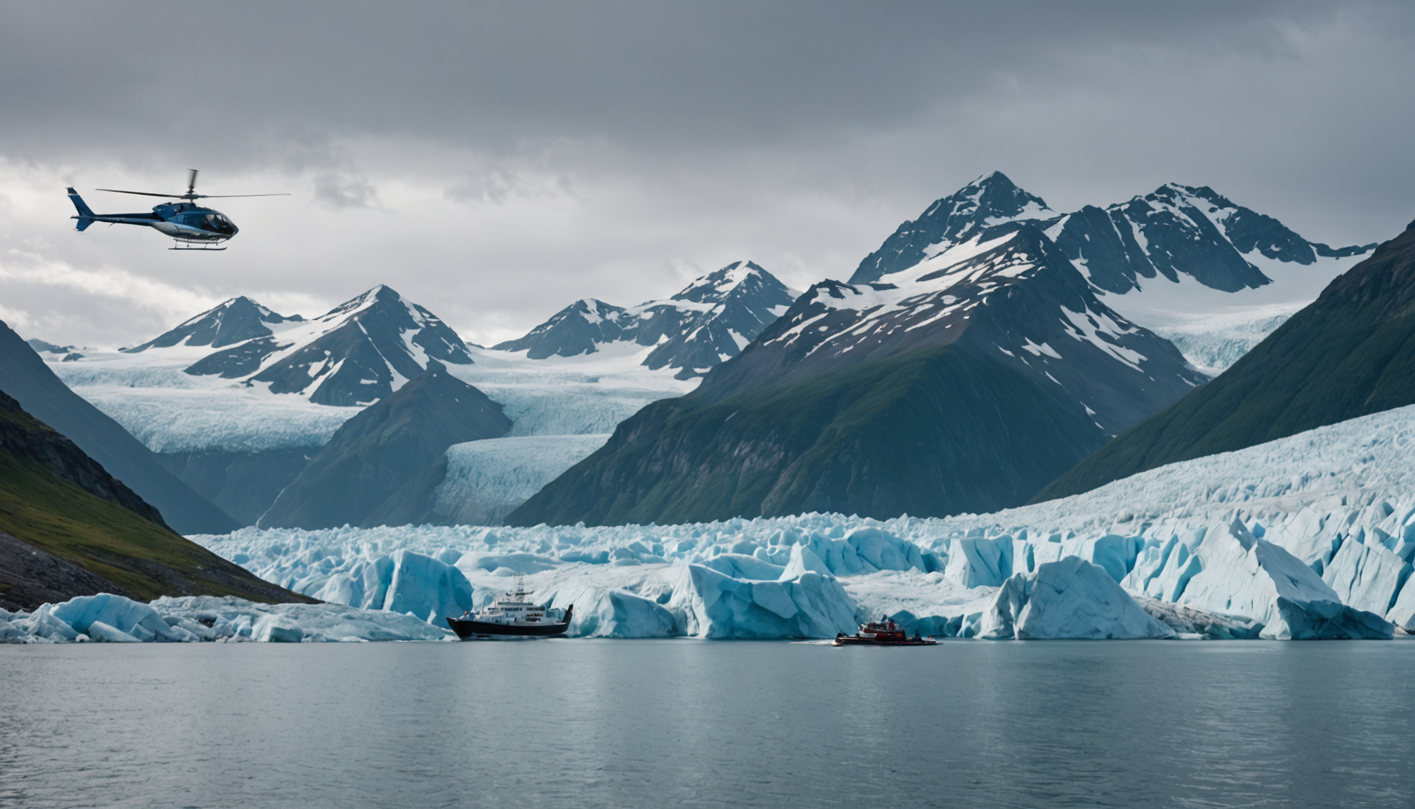 Passengers observing wildlife from a small ship deck