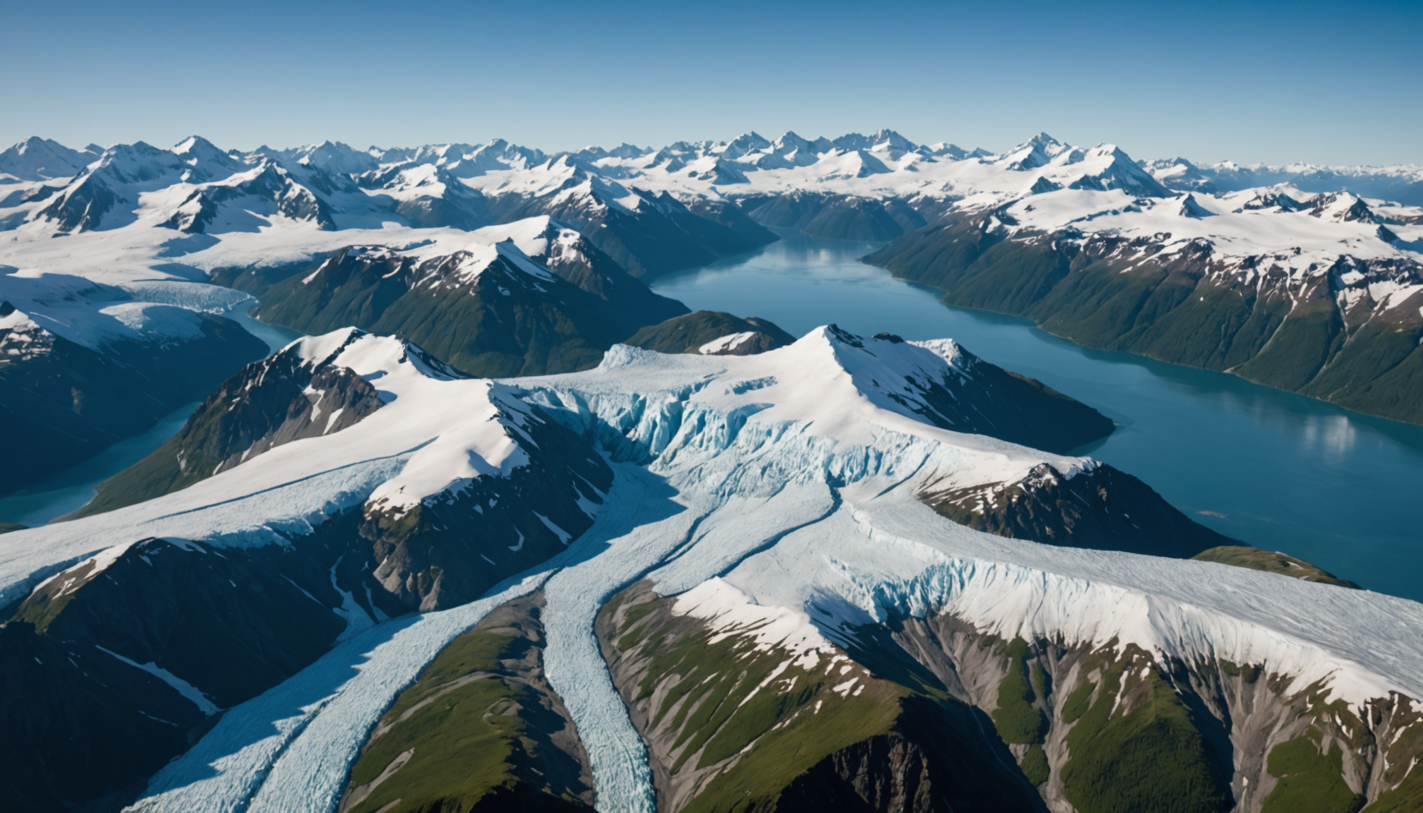Aerial view of Prince William Sound