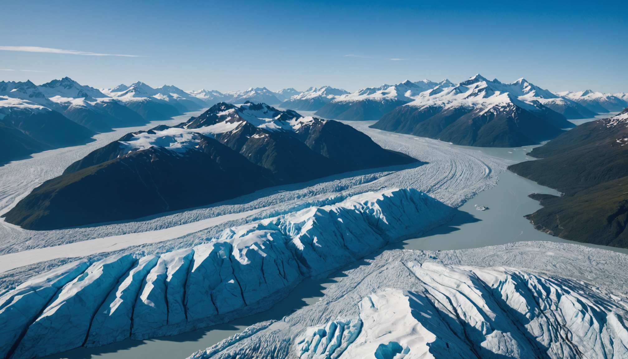 Aerial view of Knik Glacier