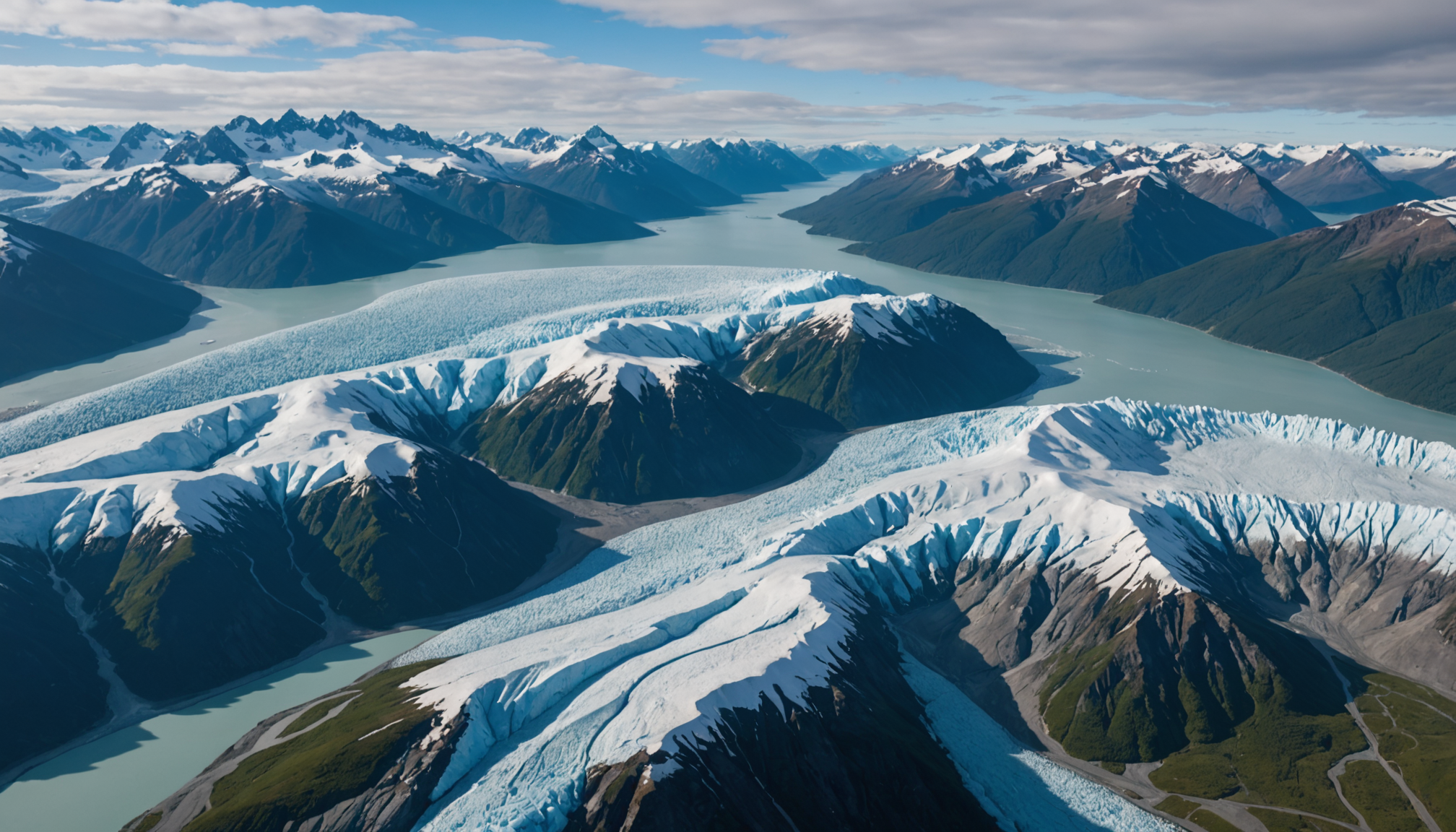 Aerial view of Knik Glacier