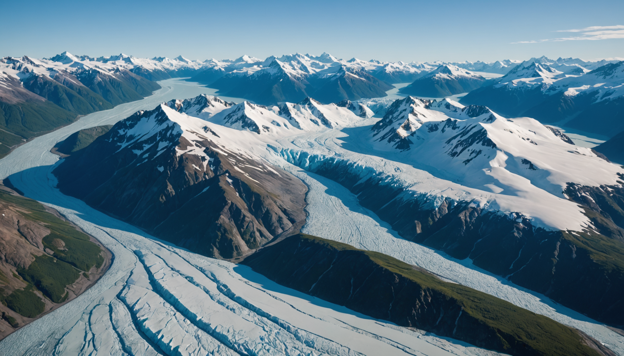 Aerial view of Knik Glacier