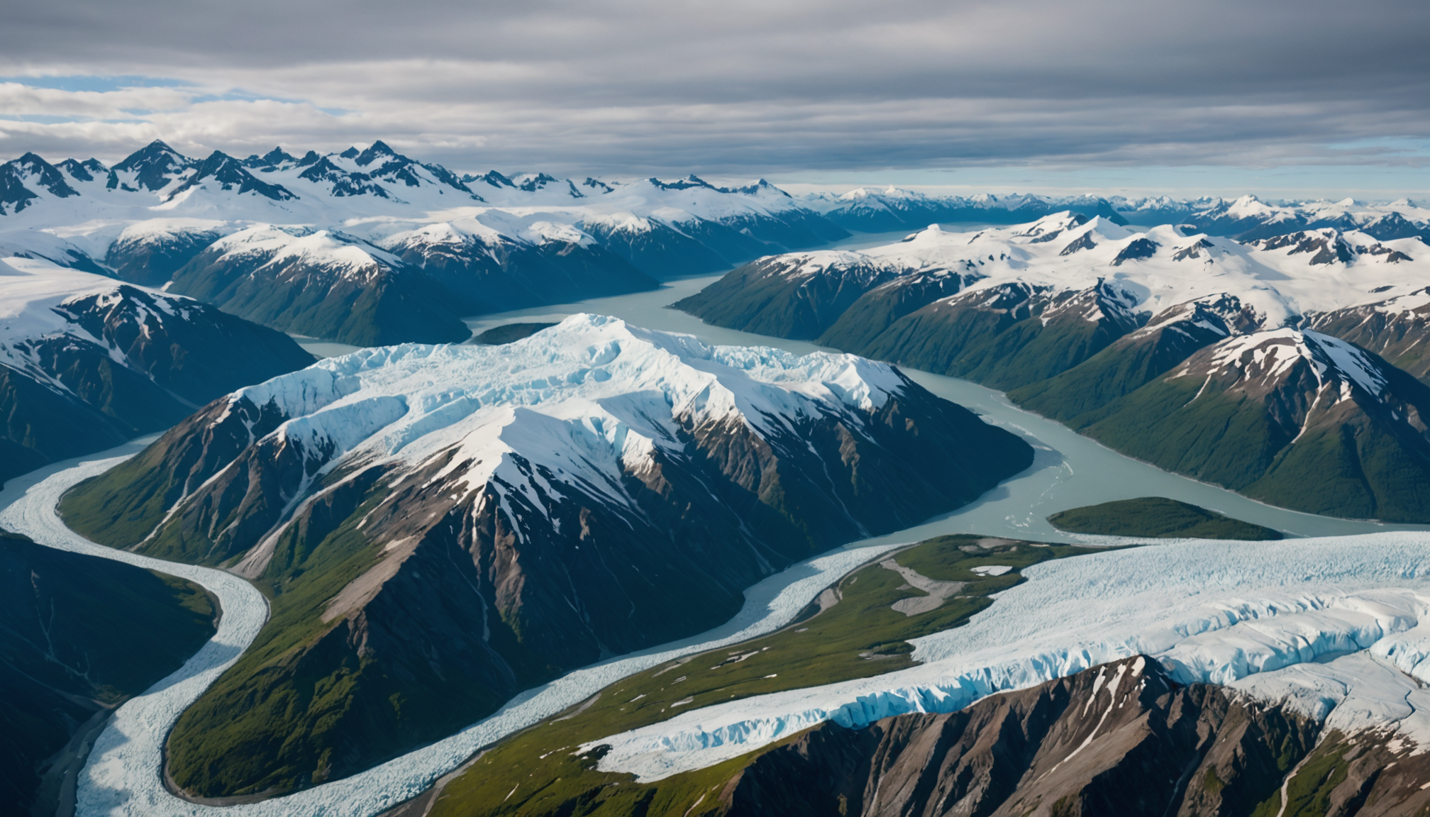 Aerial view of Knik Glacier