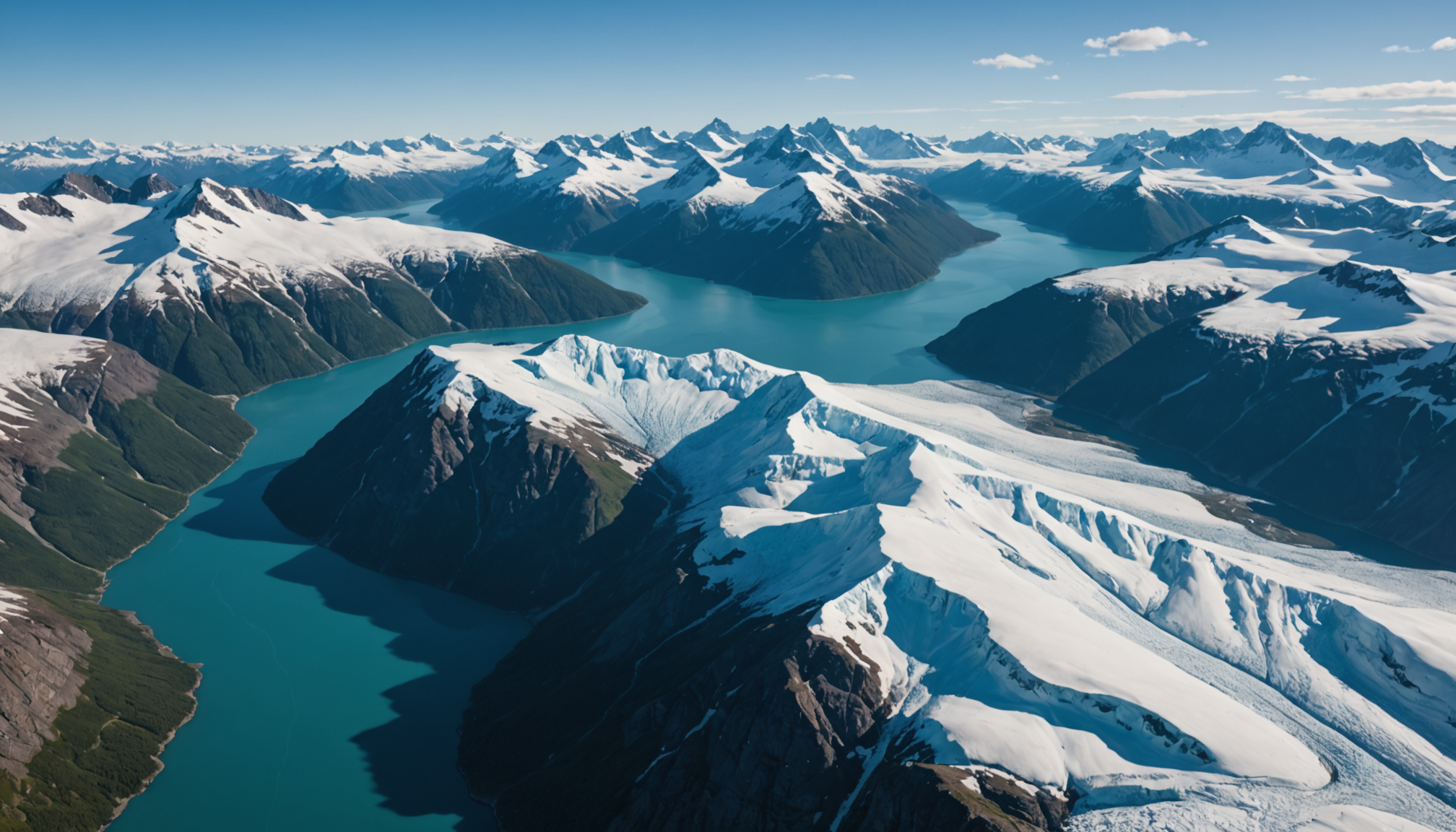 Aerial view of Prince William Sound