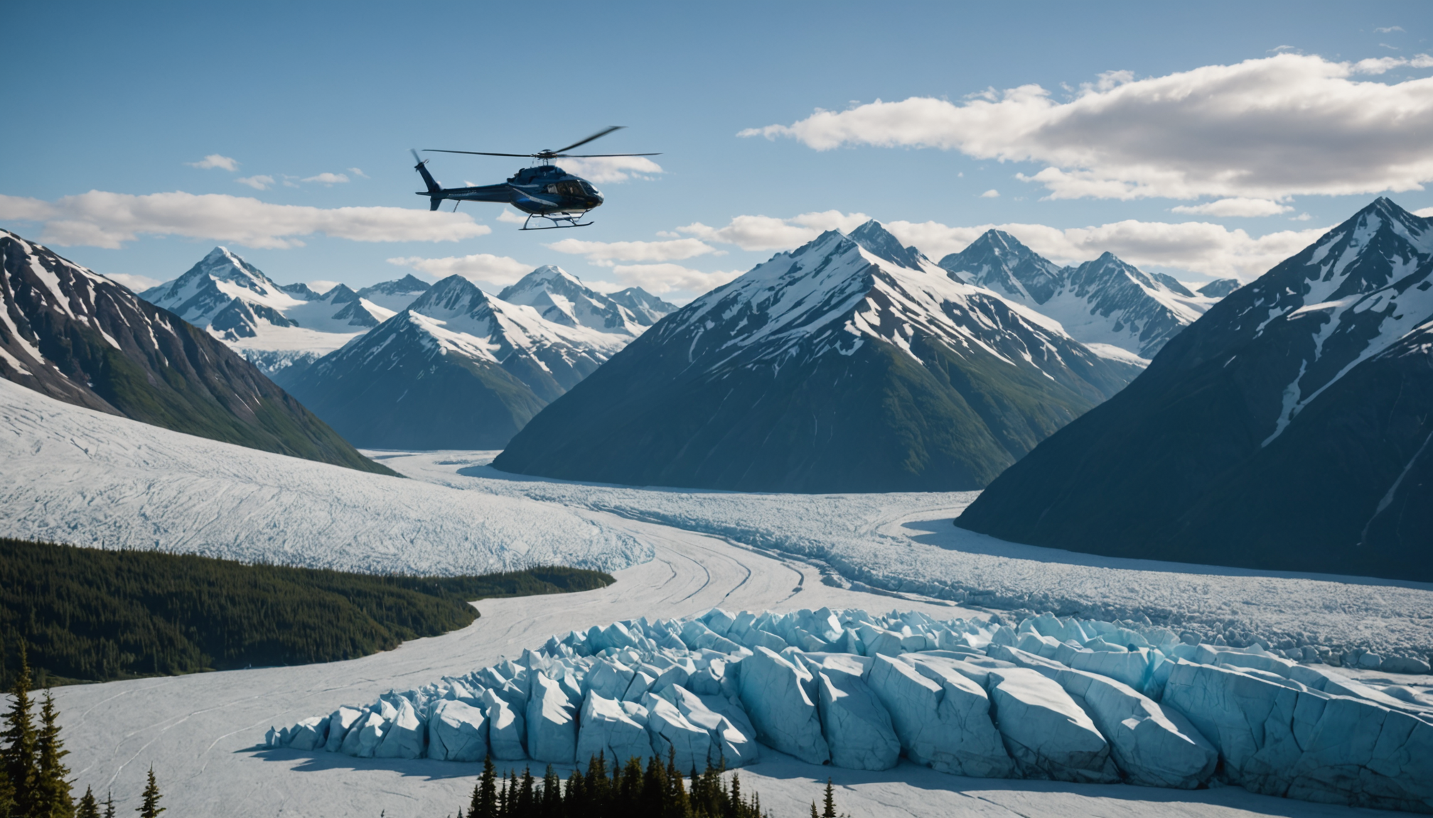 Helicopter over Matanuska Valley