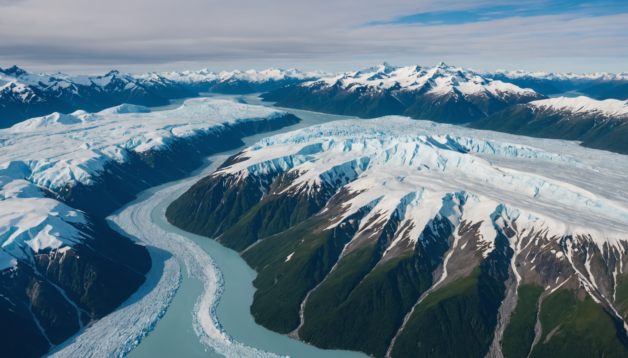 Aerial view of Knik Glacier