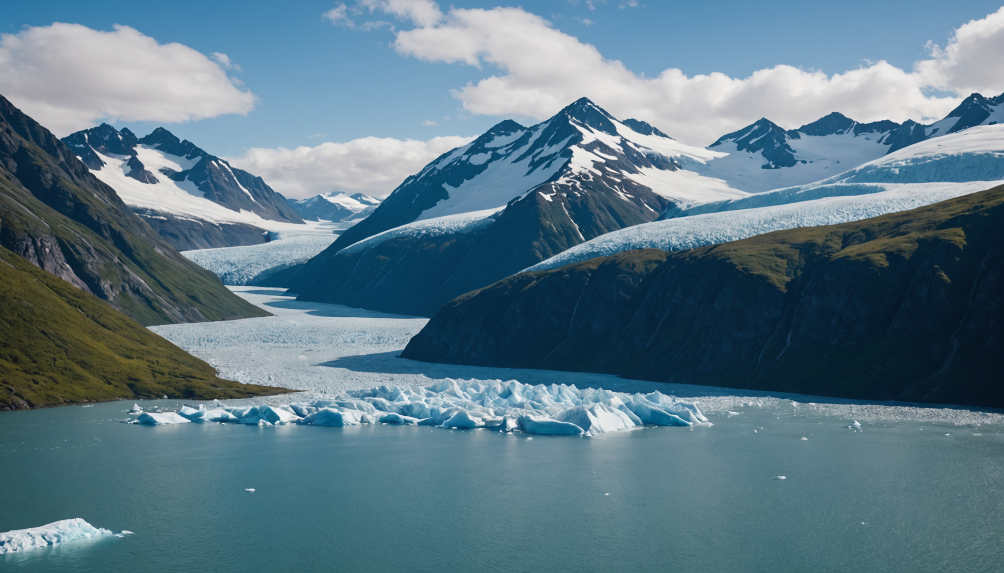 Glacier view from a small cruise ship in the Inside Passage