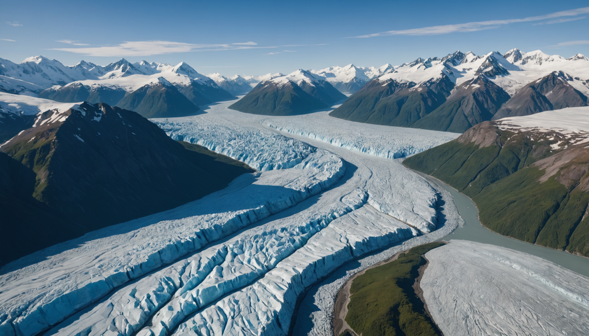 Aerial view of Knik Glacier