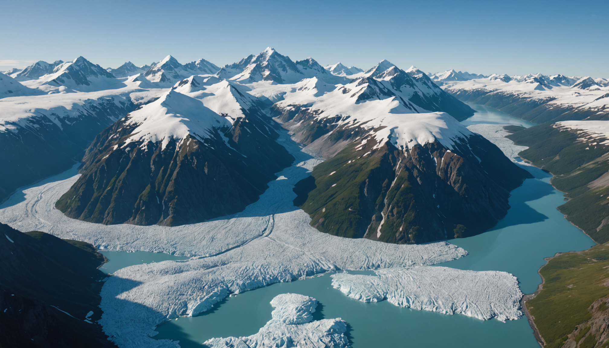 Aerial view of Prince William Sound