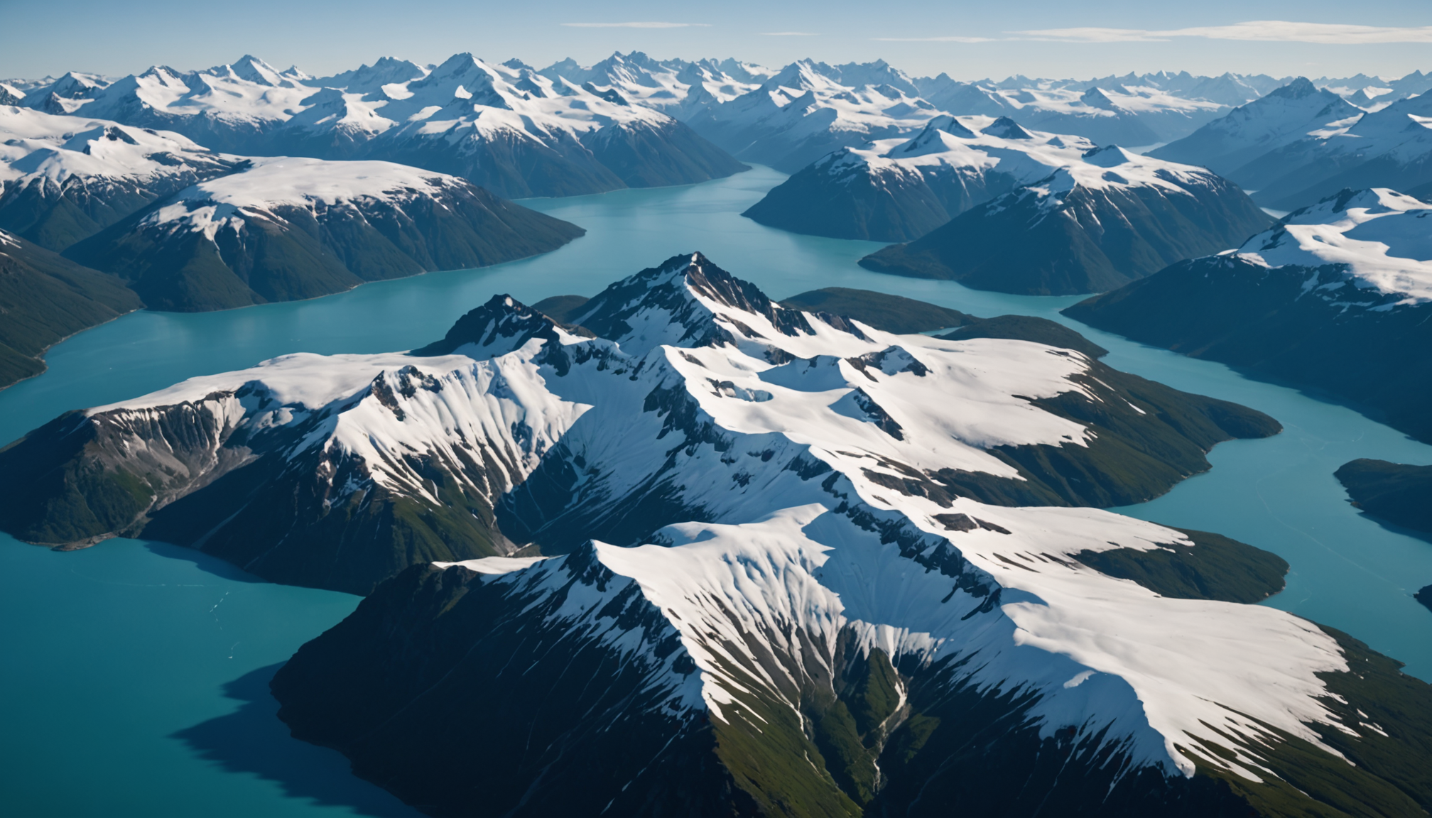 Aerial view of Prince William Sound