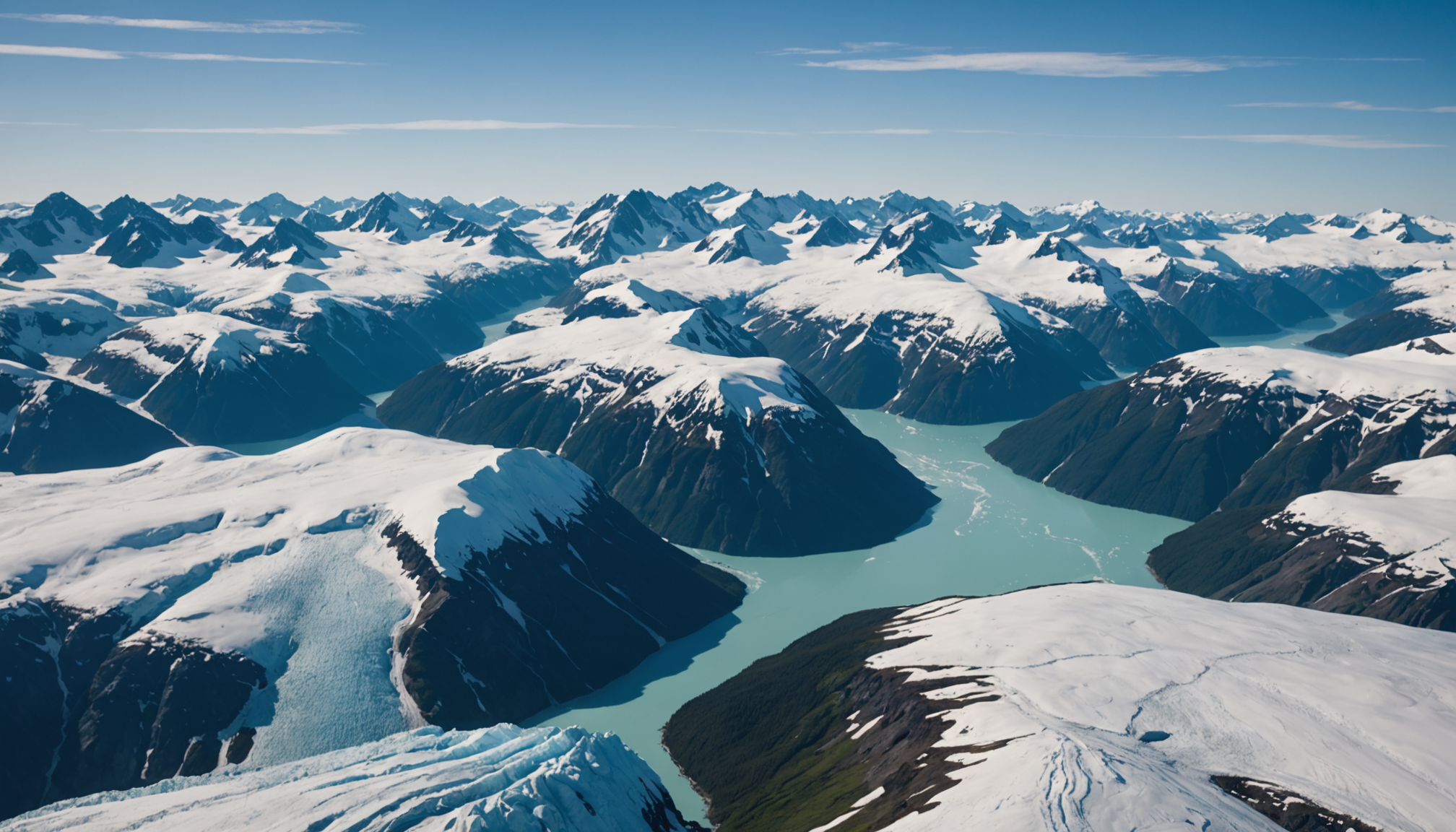 Aerial view of Prince William Sound