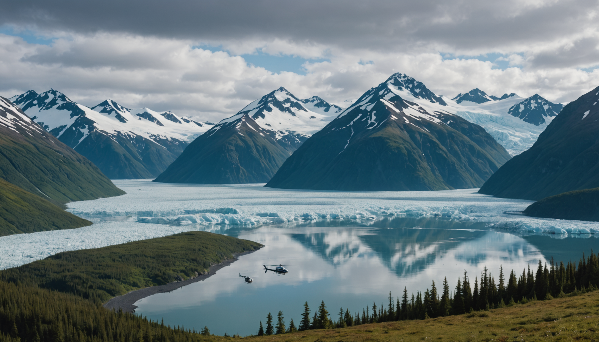 A photographer capturing the Alaska Inside Passage from a small boat