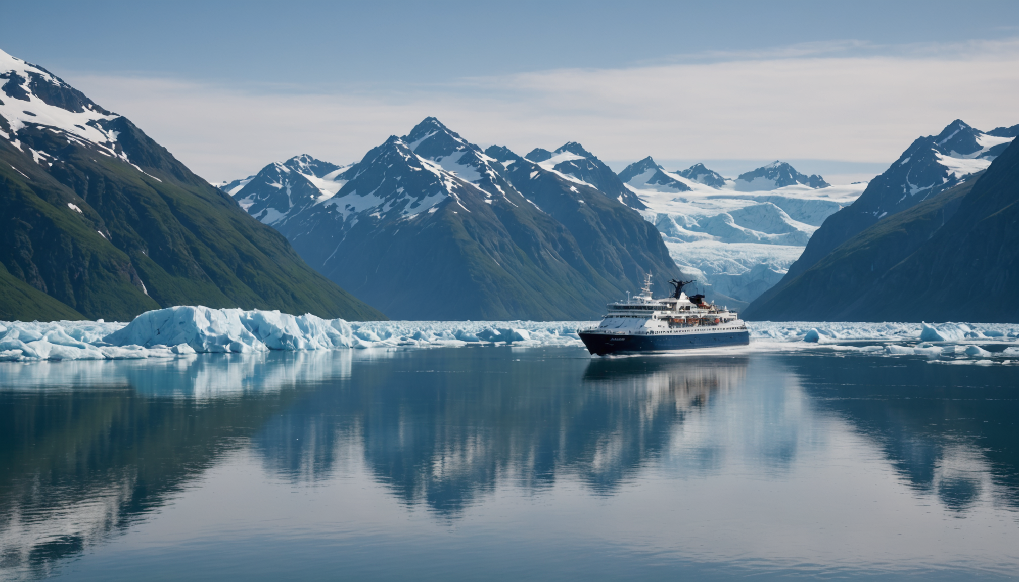 Cruise ship in Prince William Sound, Alaska
