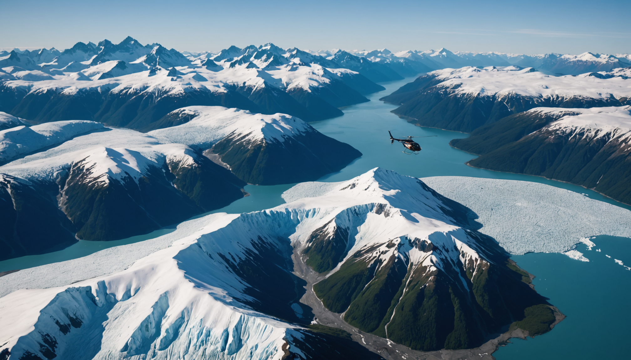 Aerial view of Prince William Sound