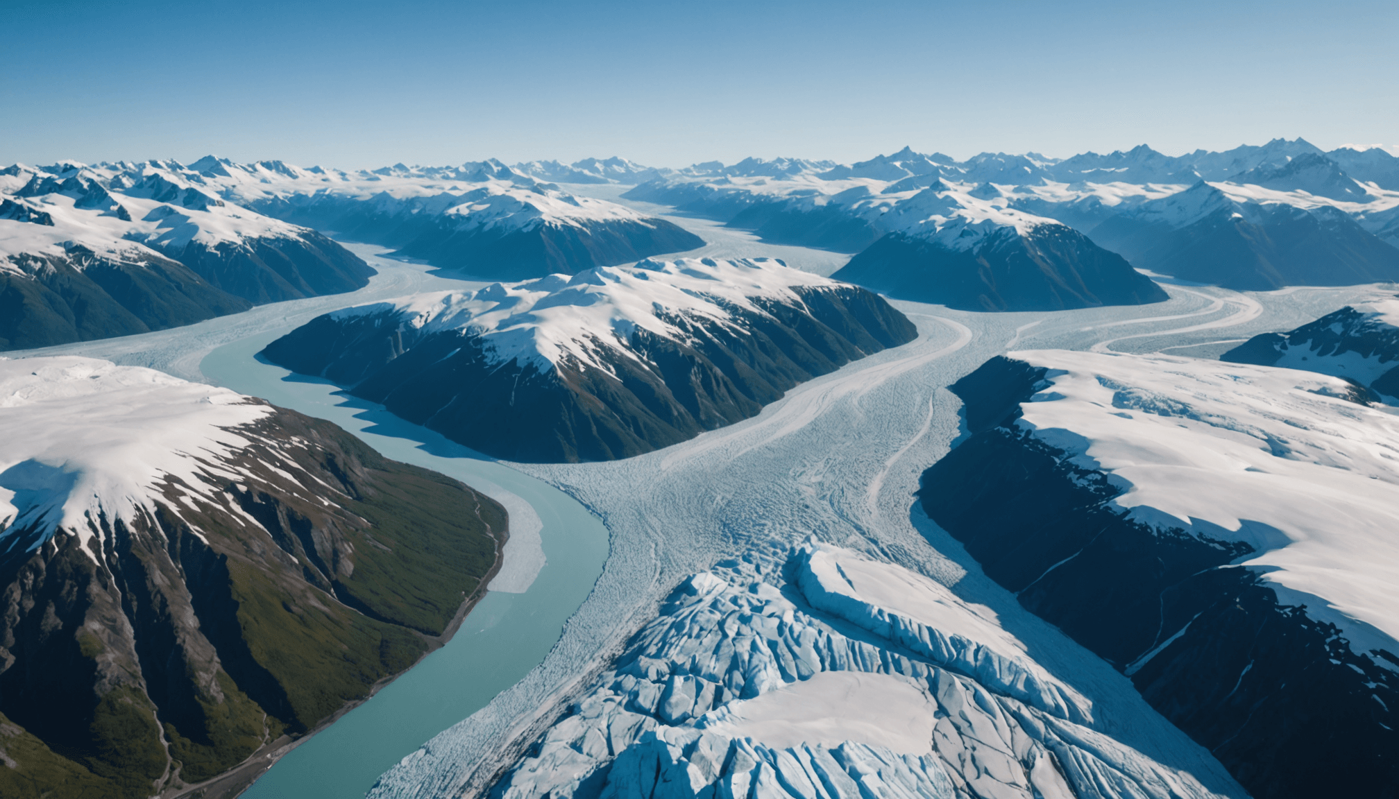 Aerial view of Knik Glacier