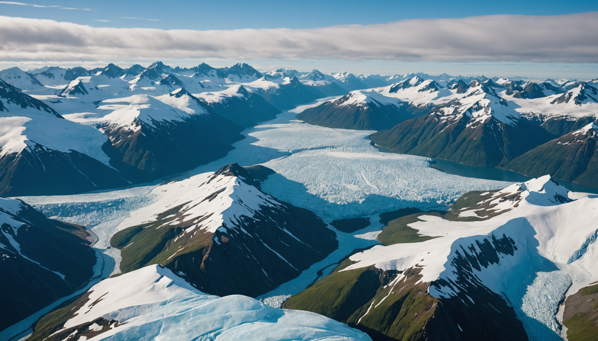Aerial view of Prince William Sound