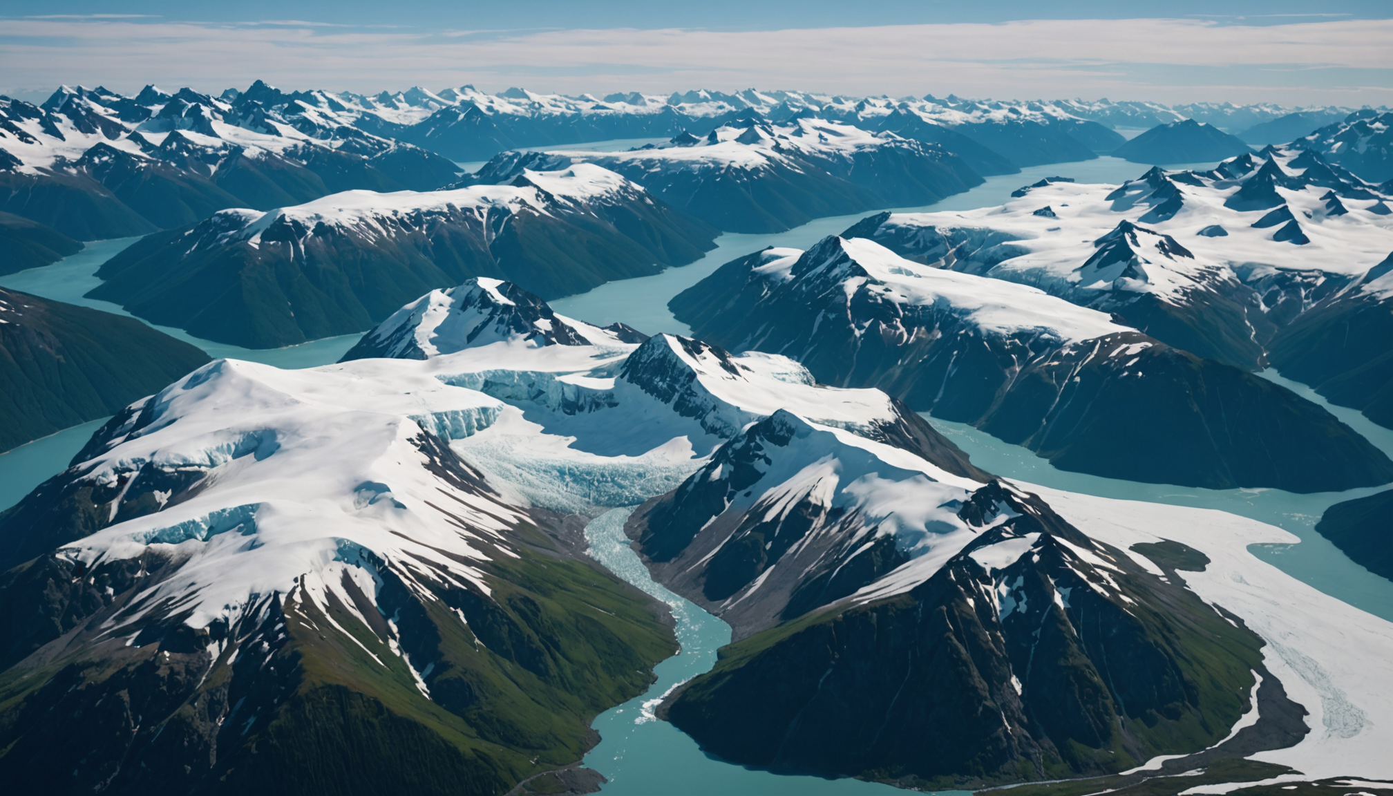 Aerial view of Prince William Sound