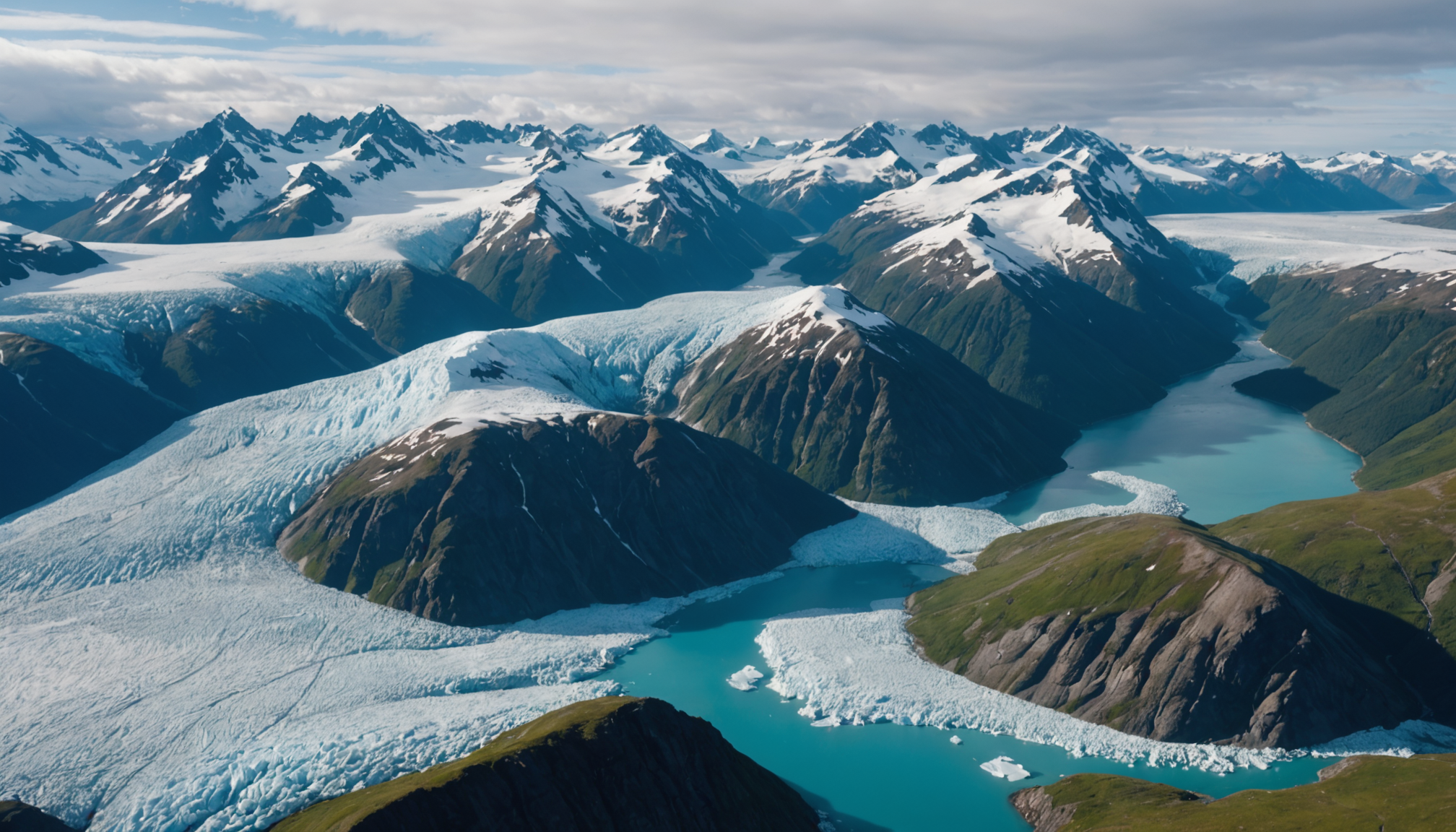 Aerial view of Prince William Sound