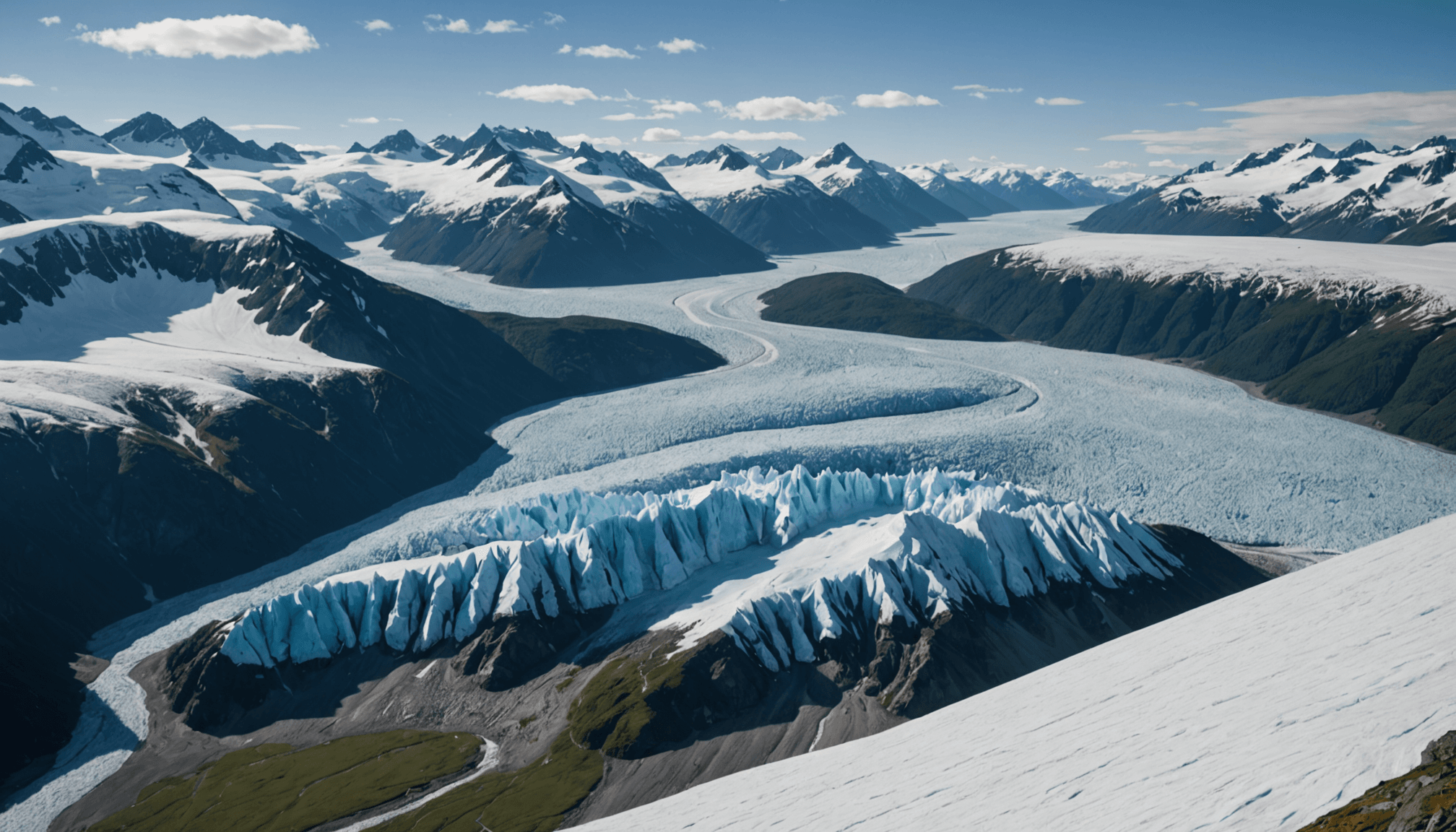 Tour group on a glacier in Seward, Alaska