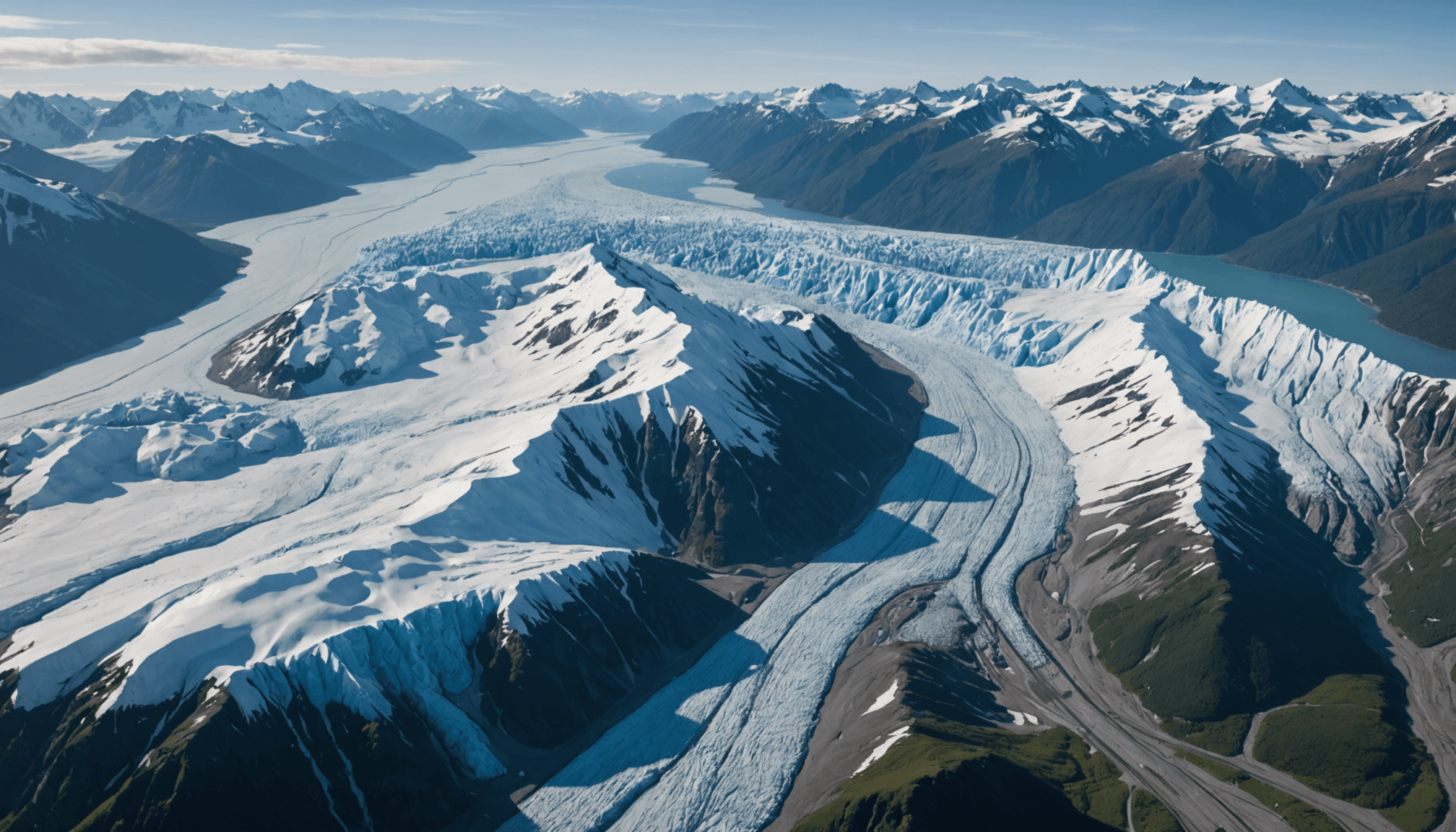 Aerial view of Knik Glacier