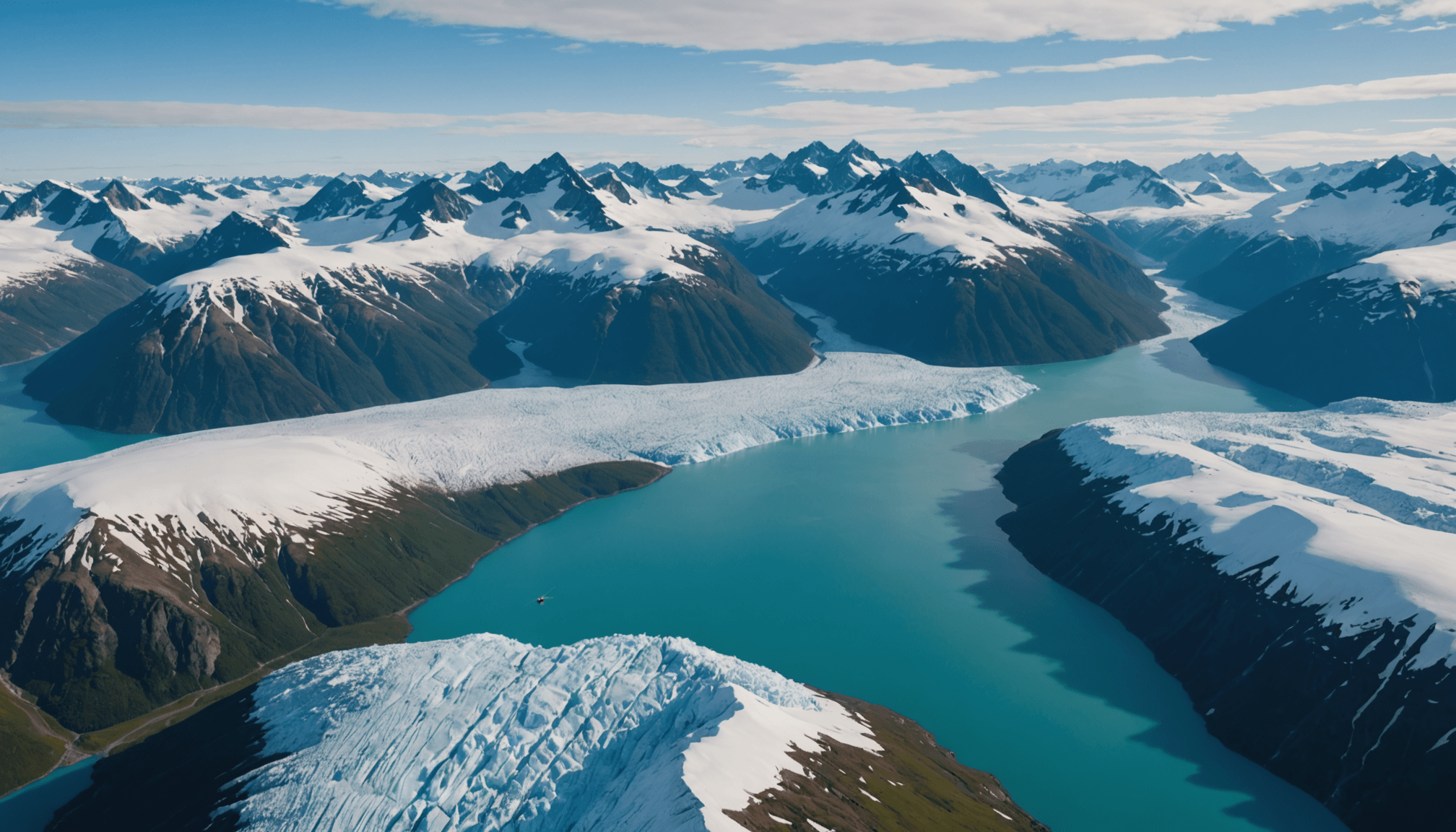 Aerial view of Prince William Sound