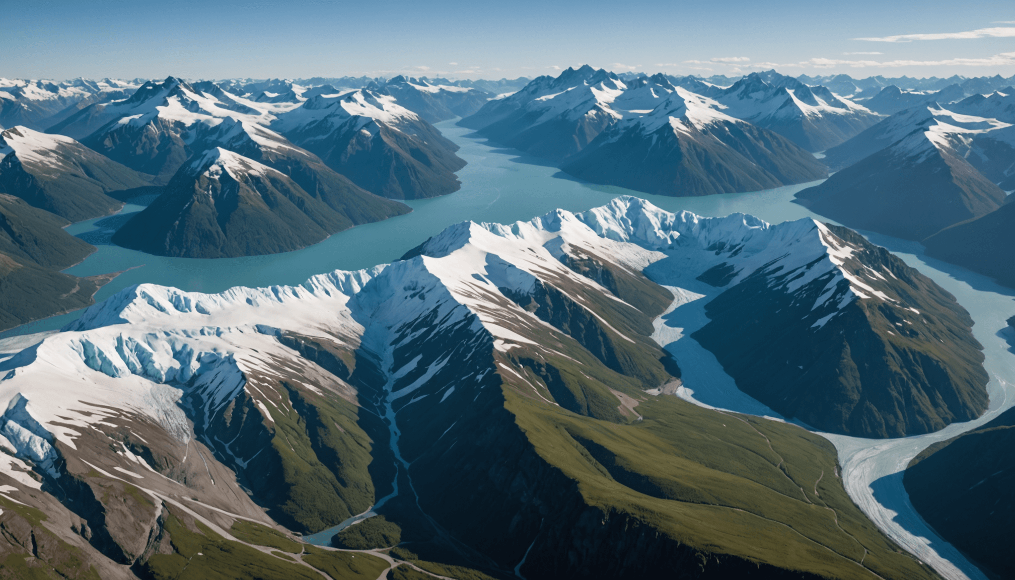 Aerial view of the Chugach Mountains