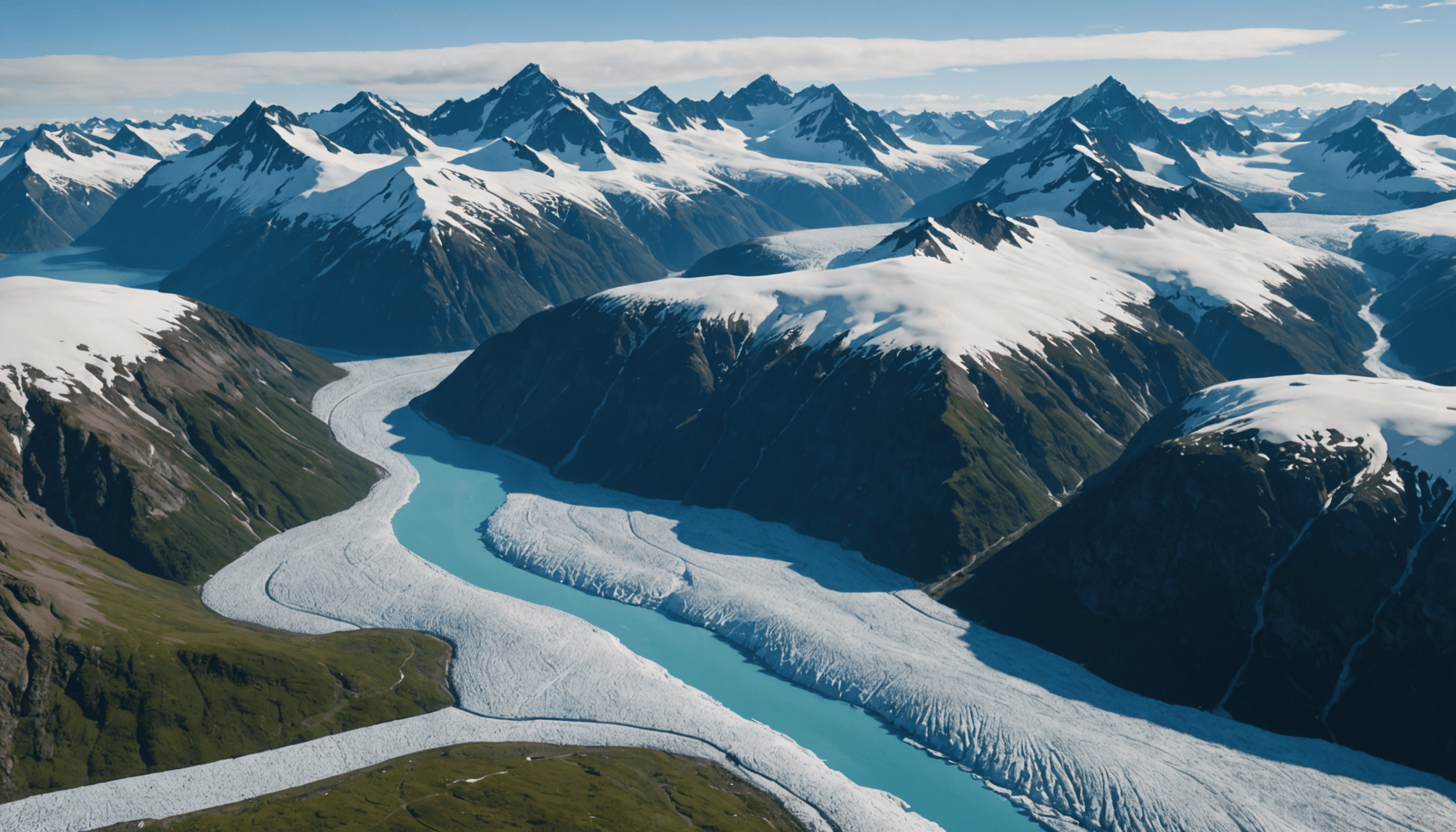 Aerial view of Prince William Sound