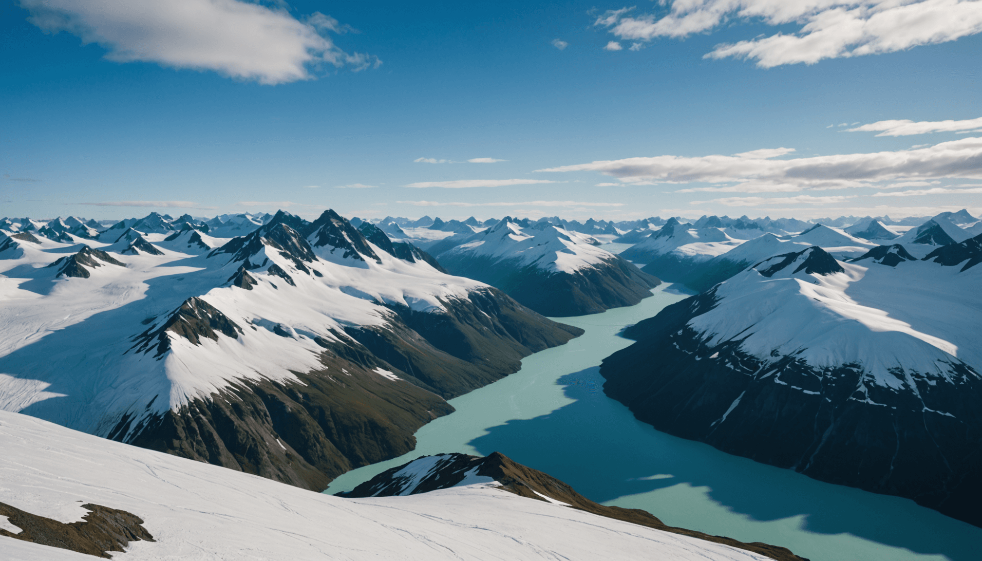 Stunning view of Prince William Sound from a helicopter