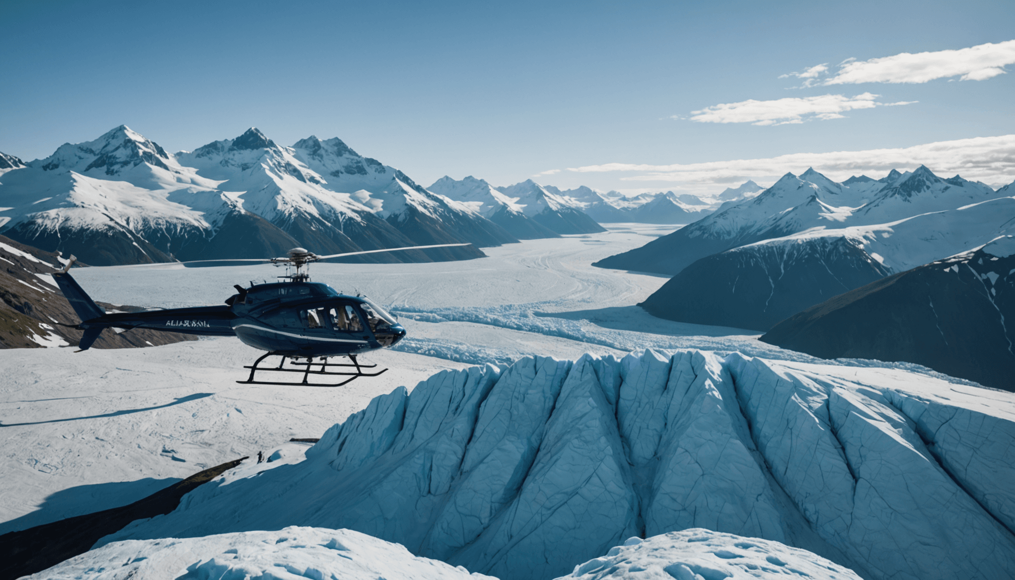 Helicopter landing in Talkeetna